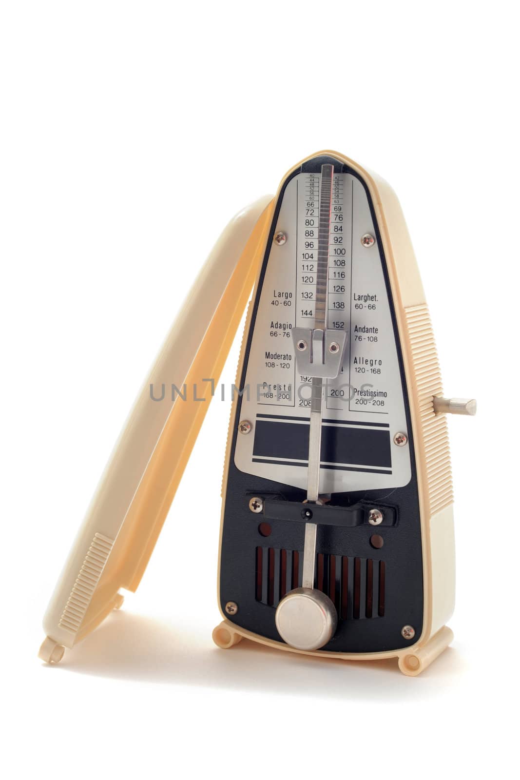 ivory metronome isolated on a white background