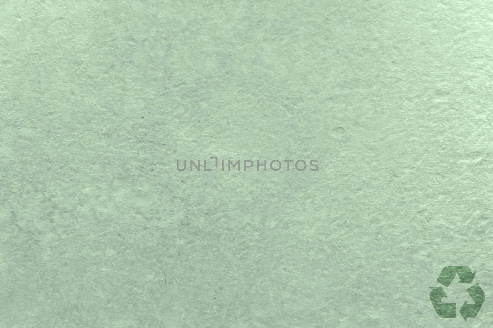 green vintage paper craft stick with recycled Symbol