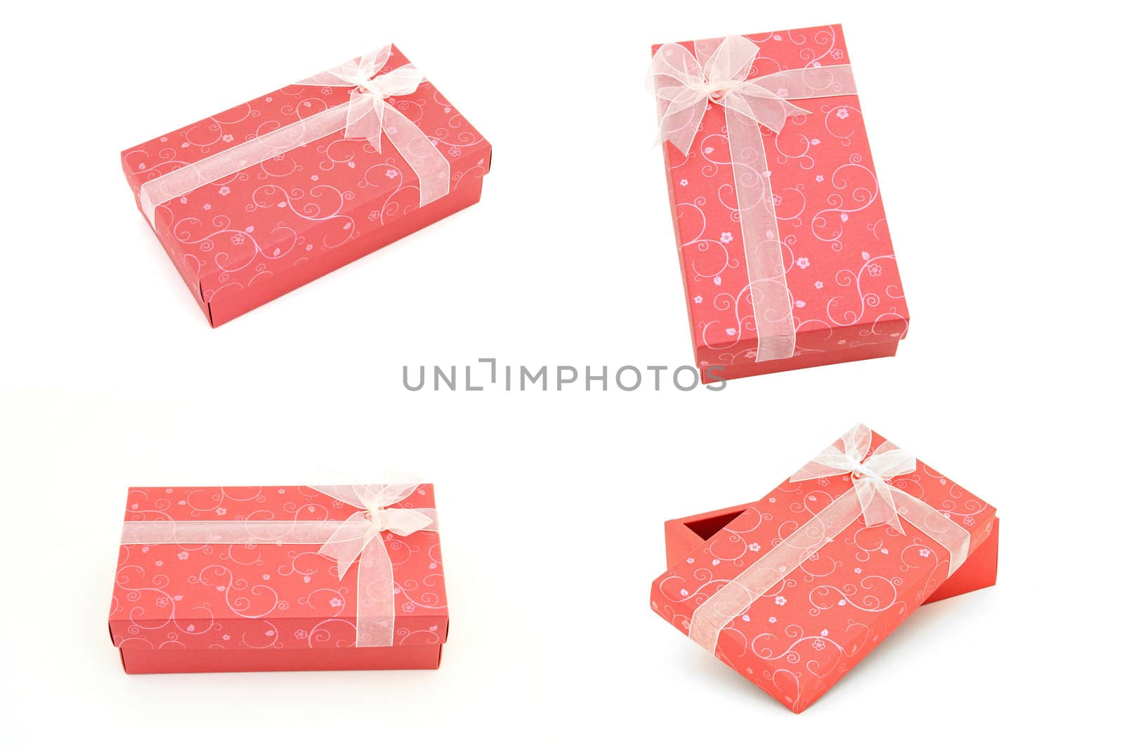 collection of red holiday season greeting gift box set