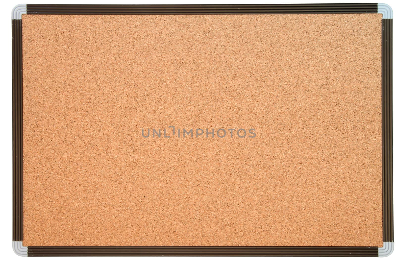 empty notice cork board with white frame