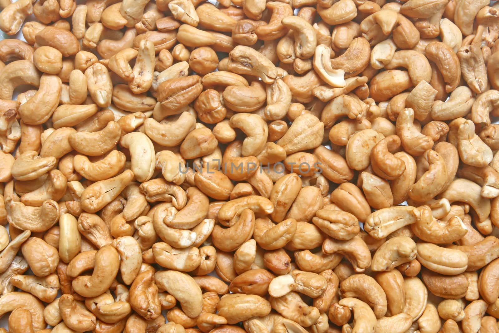 Roasted Cashew with salt using as background