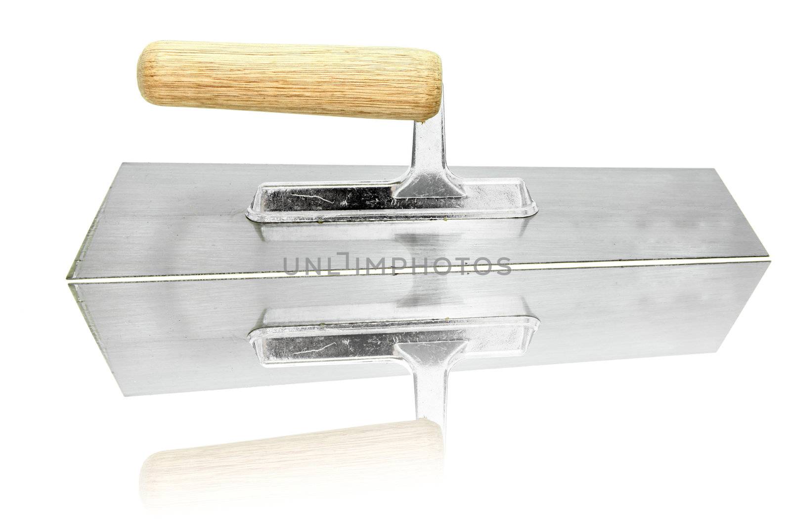 german style lute trowel with its reflection