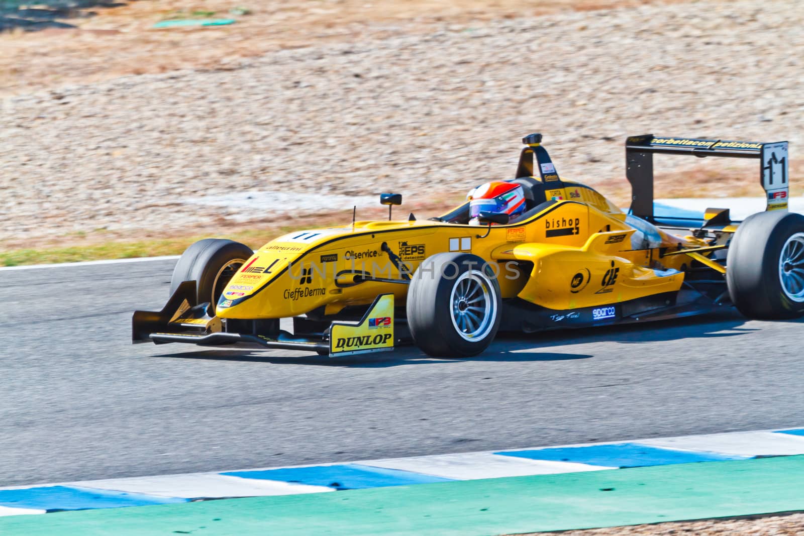 JEREZ DE LA FRONTERA, SPAIN - OCT 16: Matteo Torta of Corbetta Competizioni  races on European F3 championship on October 16 , 2011, in Jerez de la Frontera , Spain