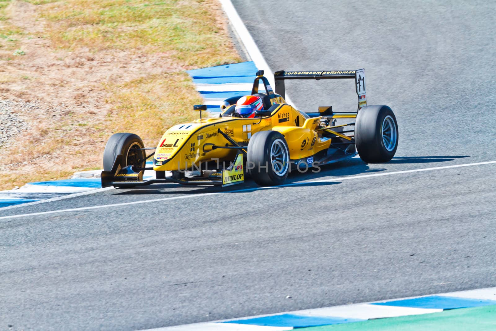JEREZ DE LA FRONTERA, SPAIN - OCT 16: Matteo Torta of Corbetta Competizioni  races on European F3 championship on October 16 , 2011, in Jerez de la Frontera , Spain