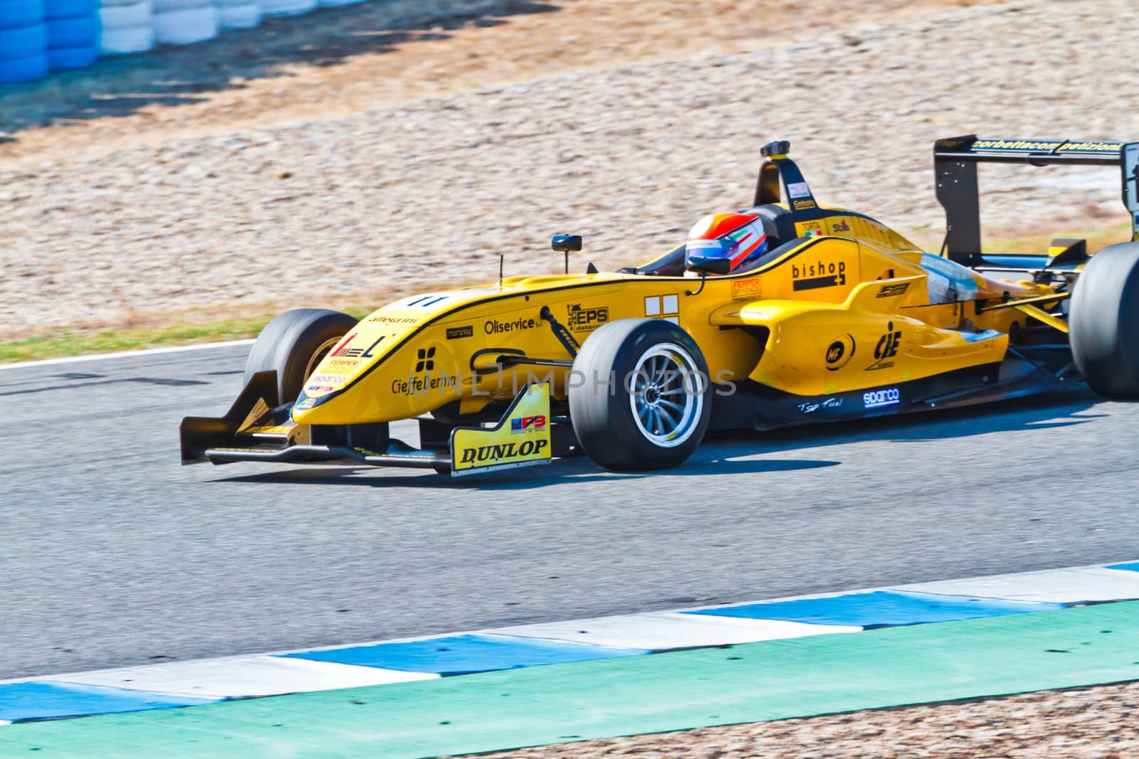 JEREZ DE LA FRONTERA, SPAIN - OCT 16: Matteo Torta of Corbetta Competizioni  races on European F3 championship on October 16 , 2011, in Jerez de la Frontera , Spain