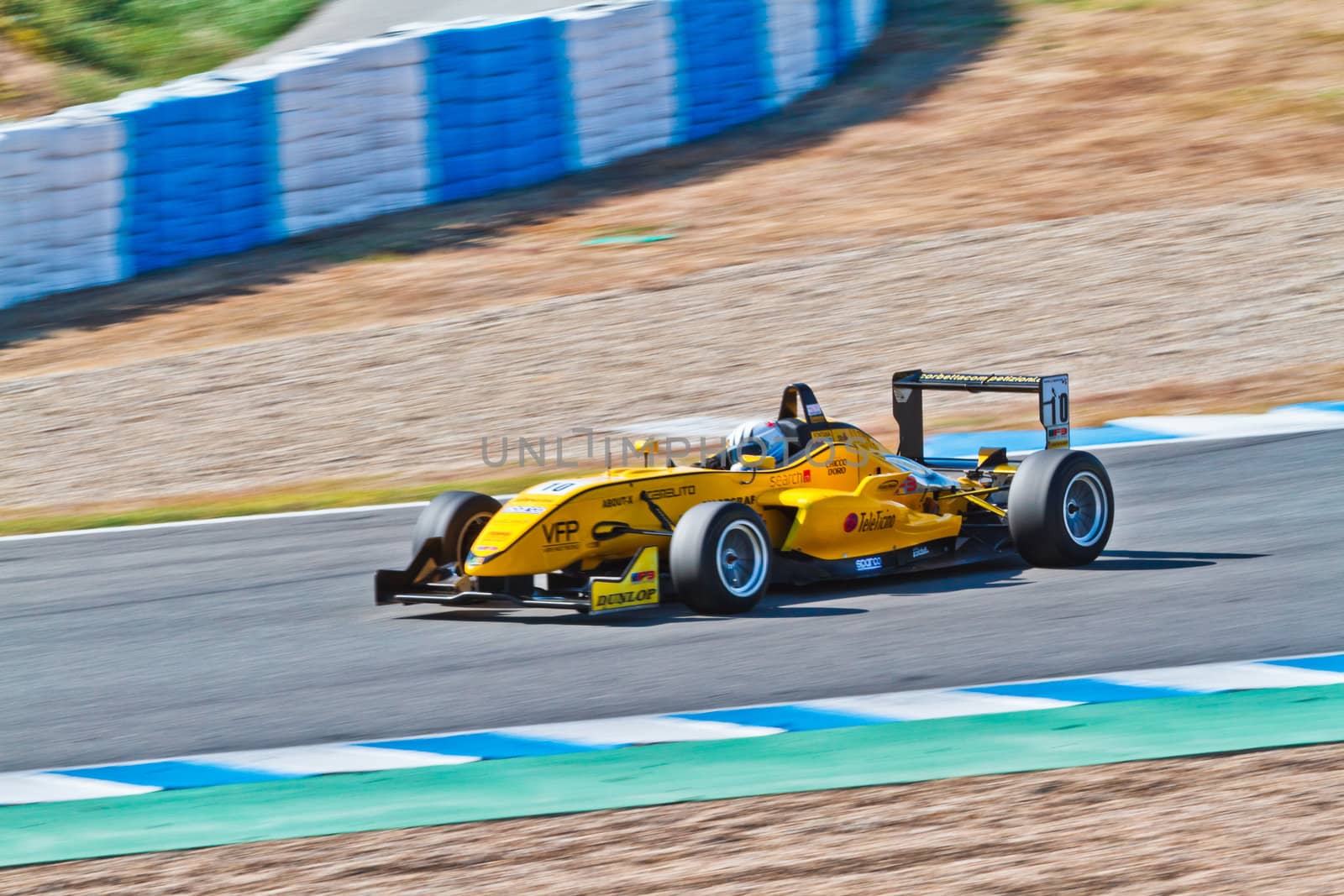 JEREZ DE LA FRONTERA, SPAIN - OCT 16: Alex Fontana of Corbetta Competizioni races on European F3 championship on October 16 , 2011, in Jerez de la Frontera , Spain