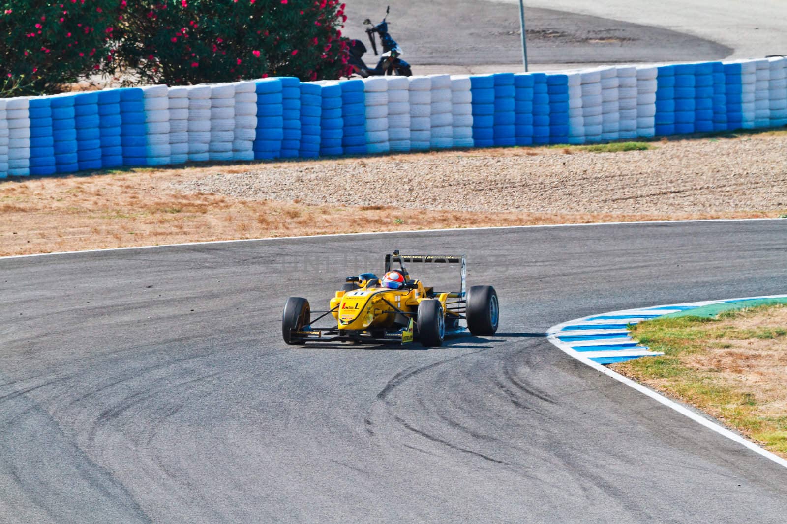 JEREZ DE LA FRONTERA, SPAIN - OCT 16: Matteo Torta of Corbetta Competizioni  races on European F3 championship on October 16 , 2011, in Jerez de la Frontera , Spain