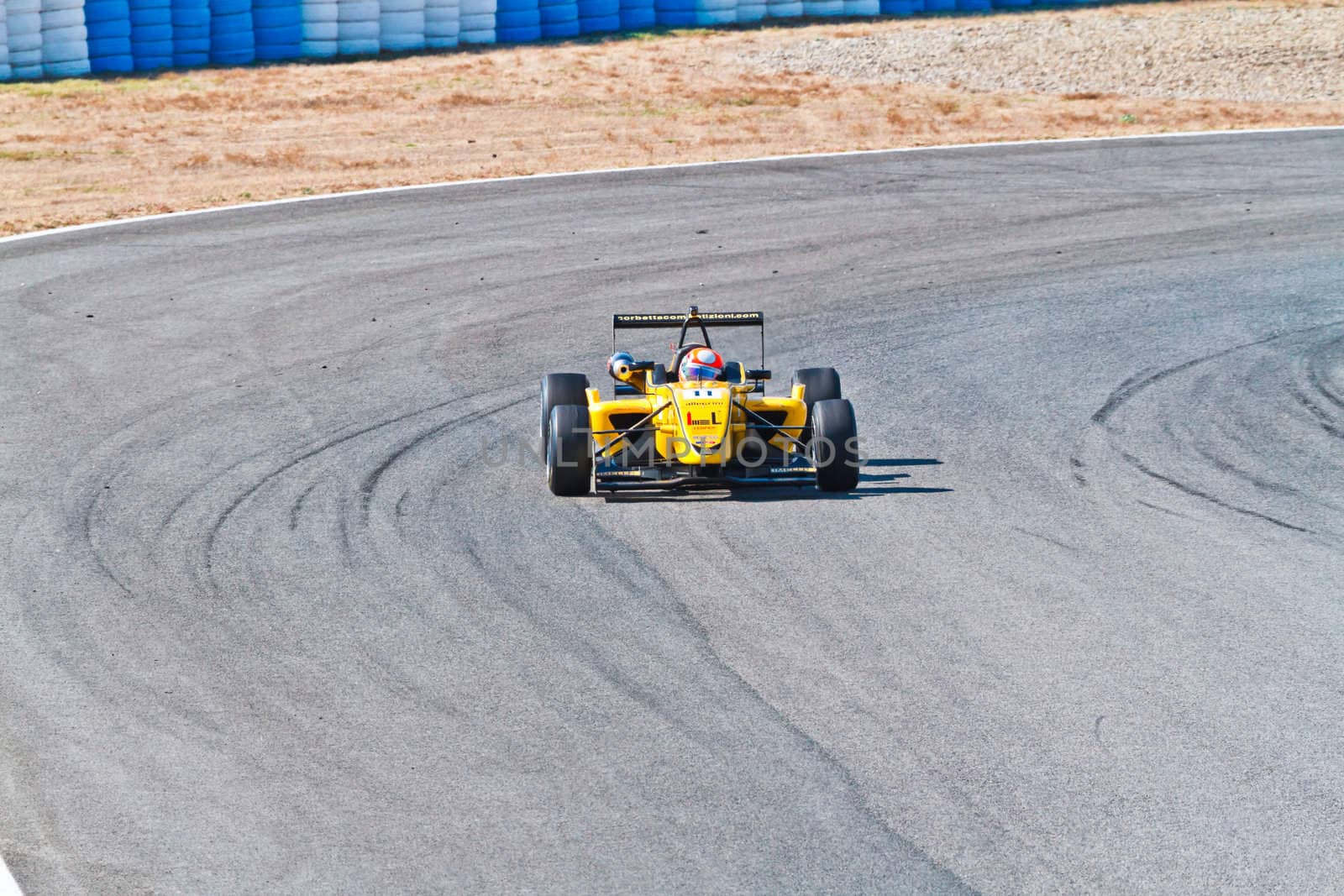 JEREZ DE LA FRONTERA, SPAIN - OCT 16: Matteo Torta of Corbetta Competizioni  races on European F3 championship on October 16 , 2011, in Jerez de la Frontera , Spain