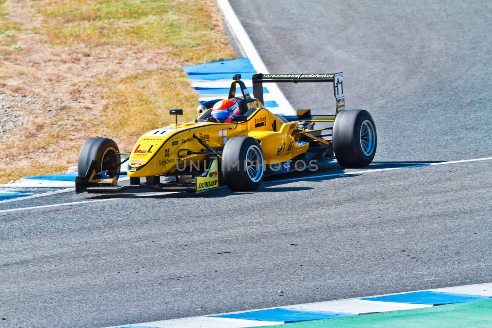 JEREZ DE LA FRONTERA, SPAIN - OCT 16: Matteo Torta of Corbetta Competizioni  races on European F3 championship on October 16 , 2011, in Jerez de la Frontera , Spain