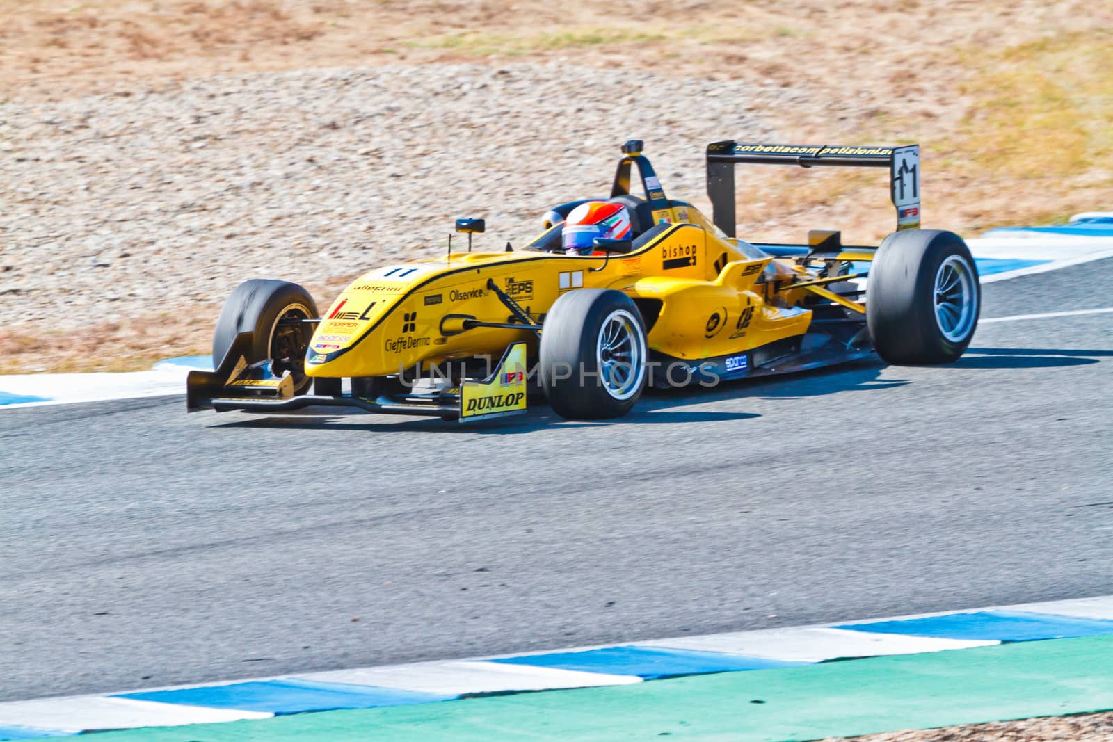 JEREZ DE LA FRONTERA, SPAIN - OCT 16: Matteo Torta of Corbetta Competizioni  races on European F3 championship on October 16 , 2011, in Jerez de la Frontera , Spain