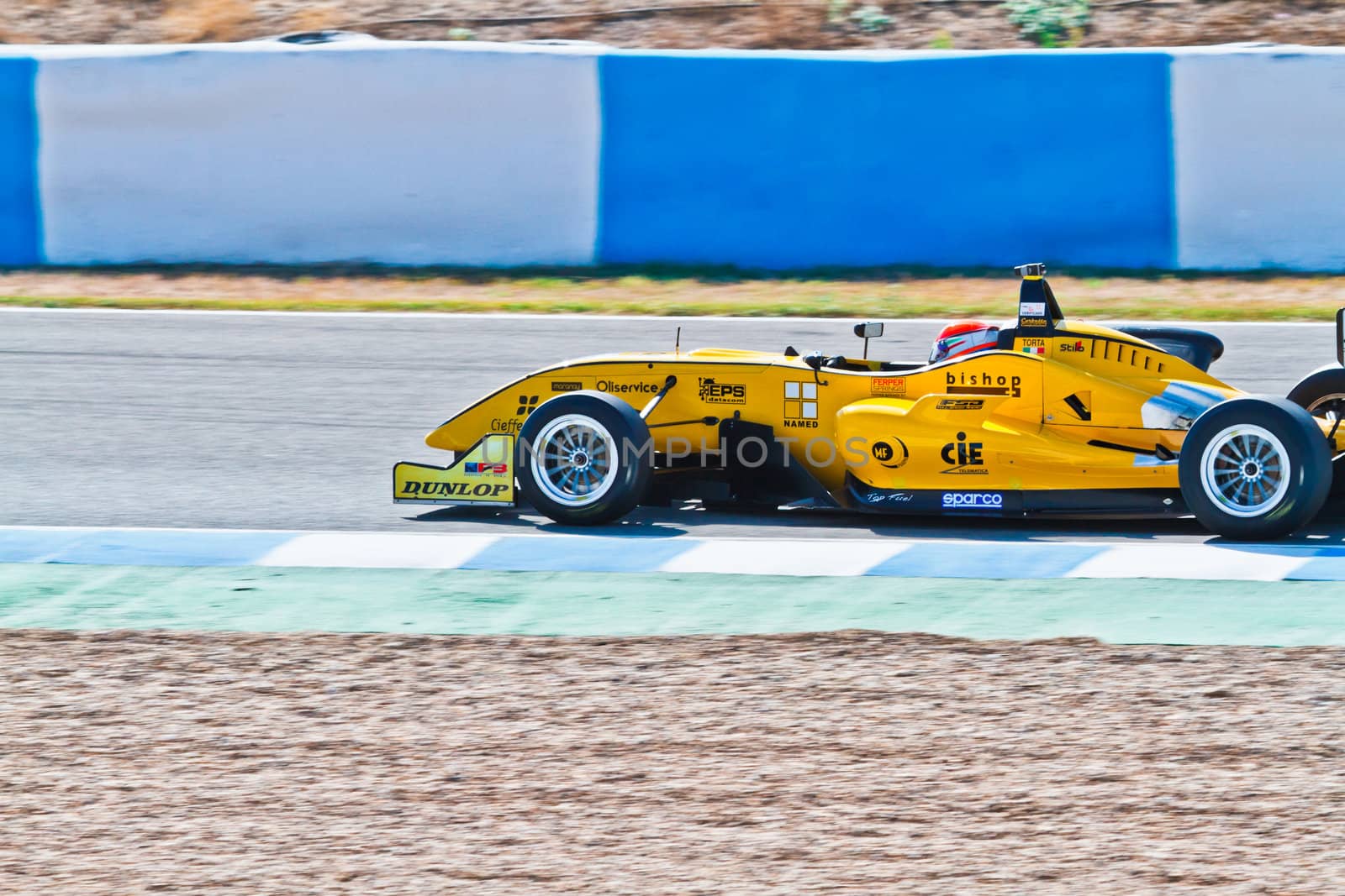 JEREZ DE LA FRONTERA, SPAIN - OCT 16: Matteo Torta of Corbetta Competizioni  races on European F3 championship on October 16 , 2011, in Jerez de la Frontera , Spain
