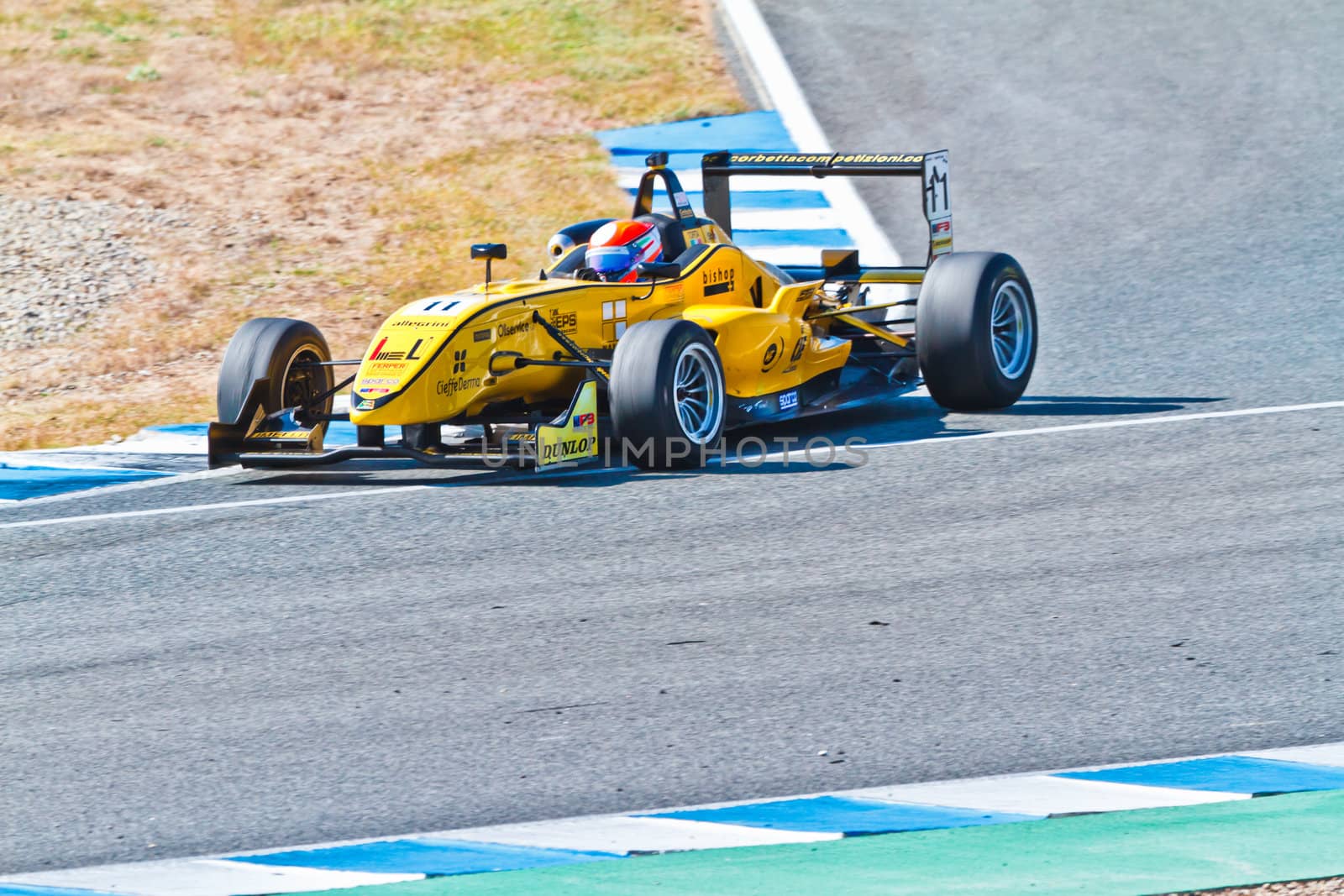 JEREZ DE LA FRONTERA, SPAIN - OCT 16: Matteo Torta of Corbetta Competizioni  races on European F3 championship on October 16 , 2011, in Jerez de la Frontera , Spain