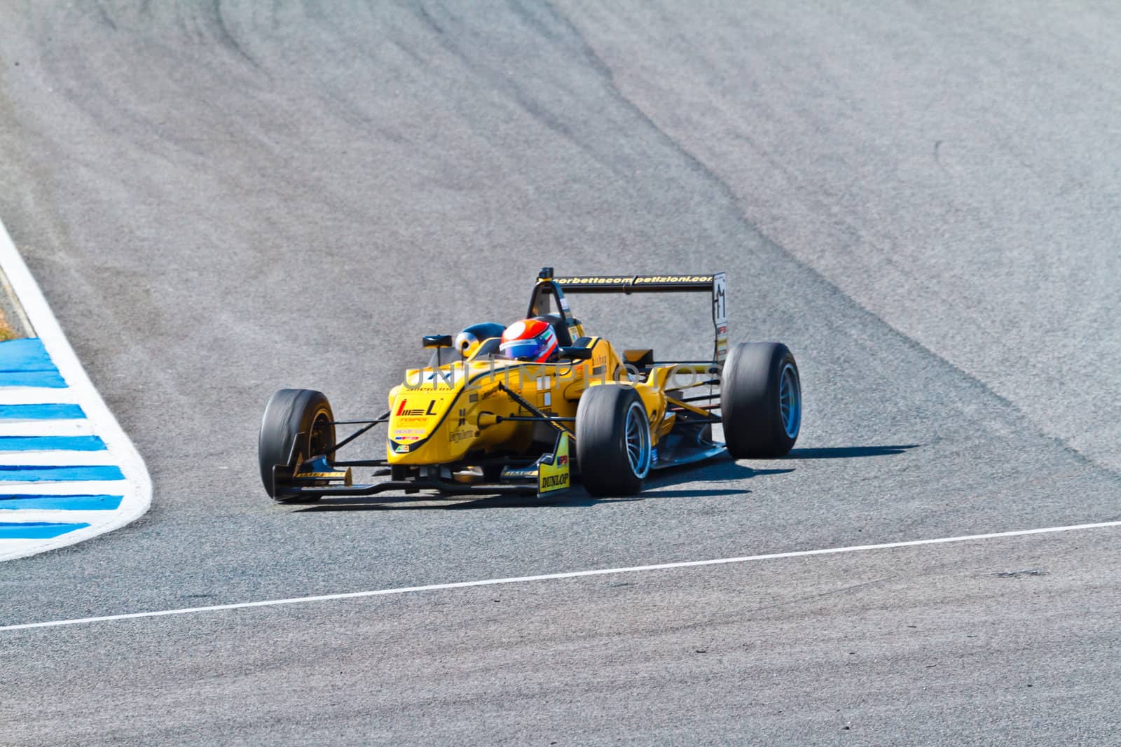 JEREZ DE LA FRONTERA, SPAIN - OCT 16: Matteo Torta of Corbetta Competizioni  races on European F3 championship on October 16 , 2011, in Jerez de la Frontera , Spain
