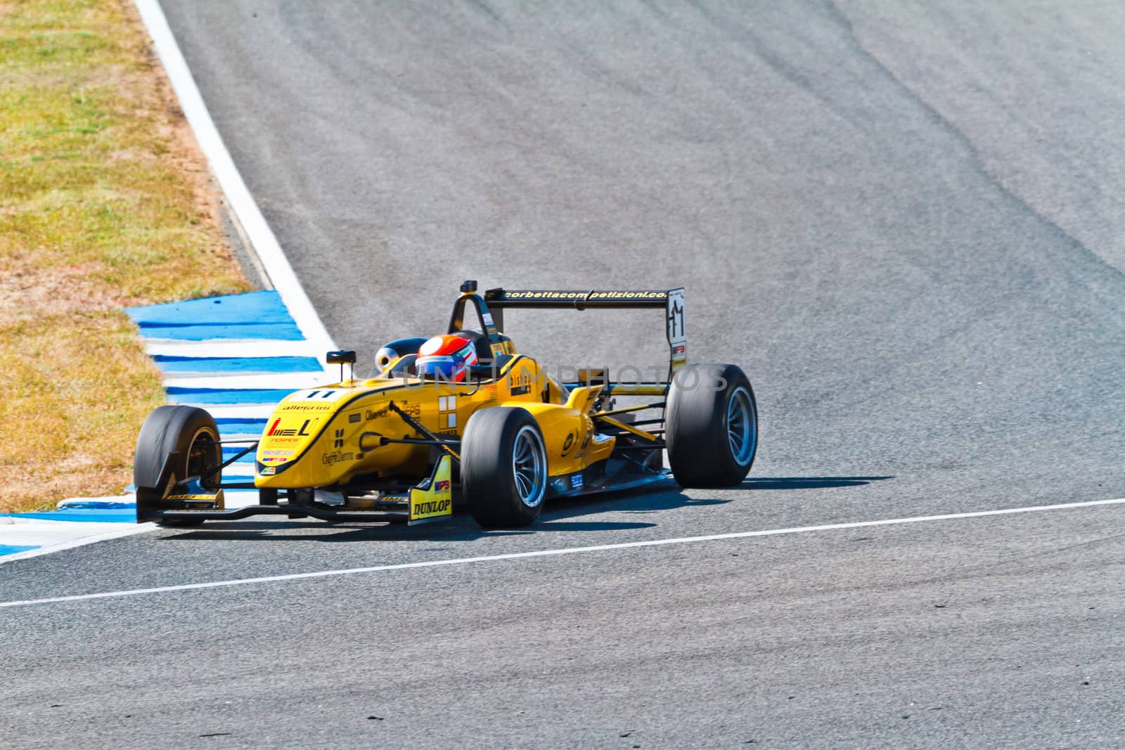 JEREZ DE LA FRONTERA, SPAIN - OCT 16: Matteo Torta of Corbetta Competizioni  races on European F3 championship on October 16 , 2011, in Jerez de la Frontera , Spain