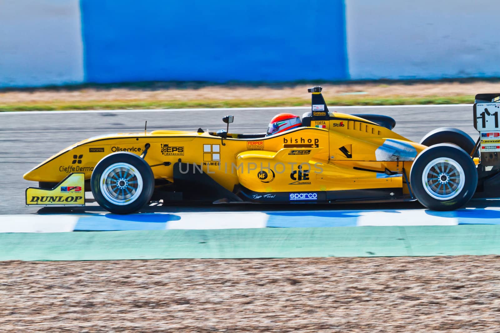 JEREZ DE LA FRONTERA, SPAIN - OCT 16: Matteo Torta of Corbetta Competizioni  races on European F3 championship on October 16 , 2011, in Jerez de la Frontera , Spain