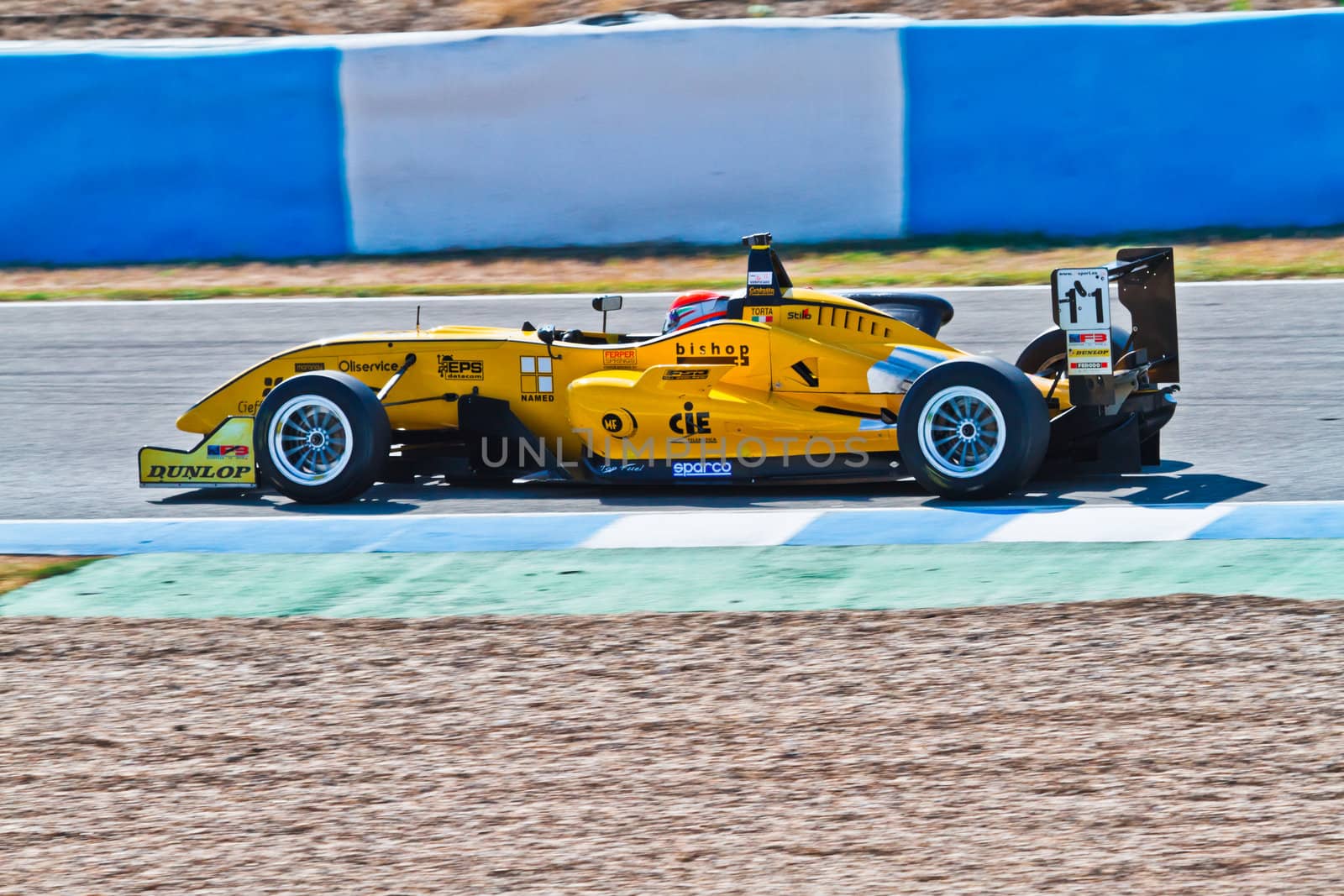 JEREZ DE LA FRONTERA, SPAIN - OCT 16: Matteo Torta of Corbetta Competizioni  races on European F3 championship on October 16 , 2011, in Jerez de la Frontera , Spain