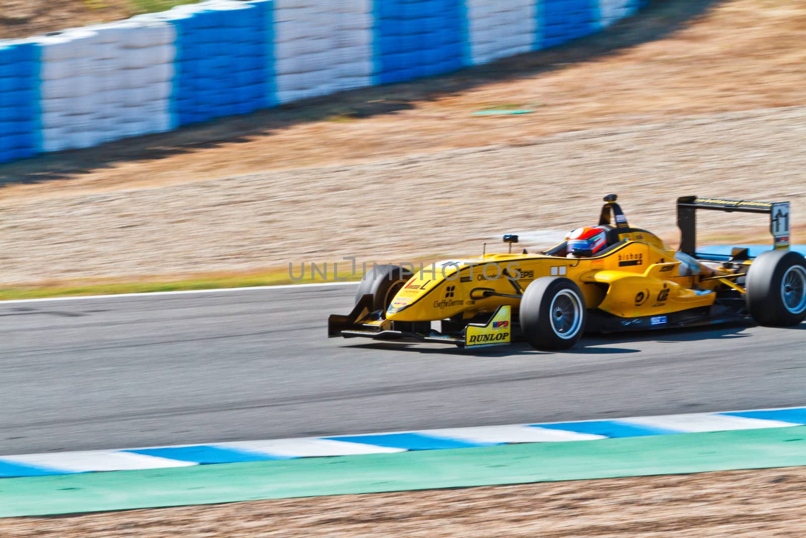 JEREZ DE LA FRONTERA, SPAIN - OCT 16: Alex Fontana of Corbetta Competizioni races on European F3 championship on October 16 , 2011, in Jerez de la Frontera , Spain