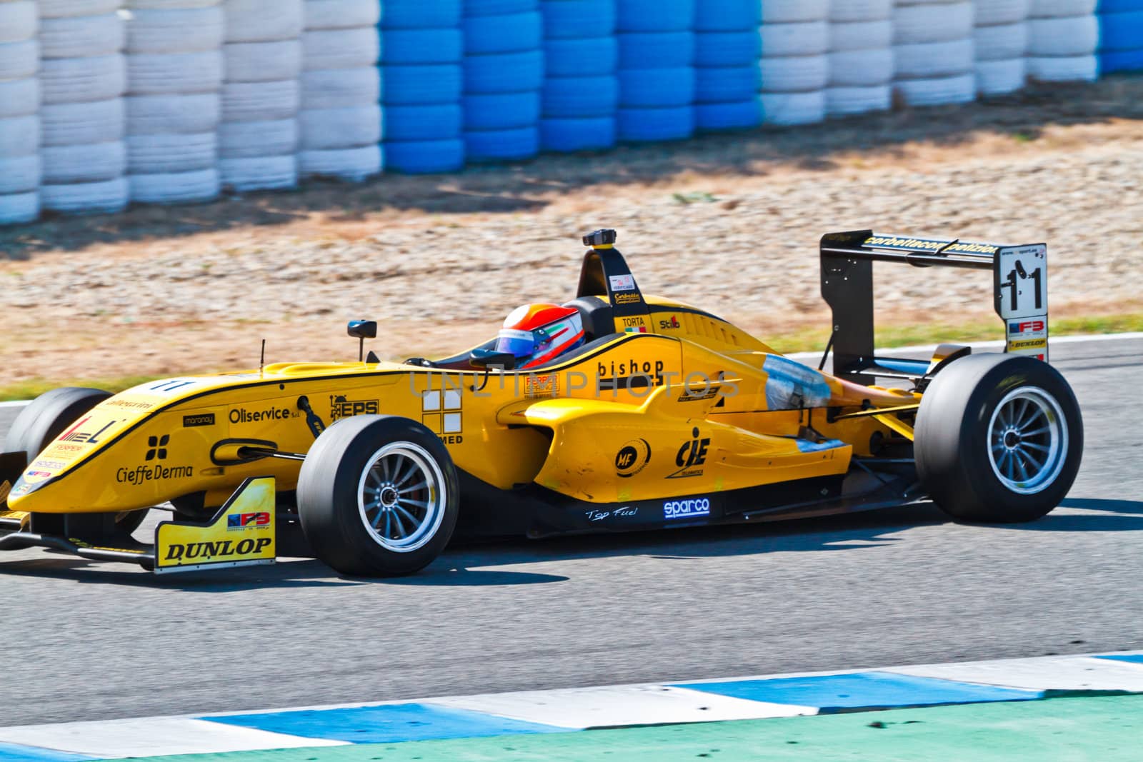 JEREZ DE LA FRONTERA, SPAIN - OCT 16: Alex Fontana of Corbetta Competizioni races on European F3 championship on October 16 , 2011, in Jerez de la Frontera , Spain