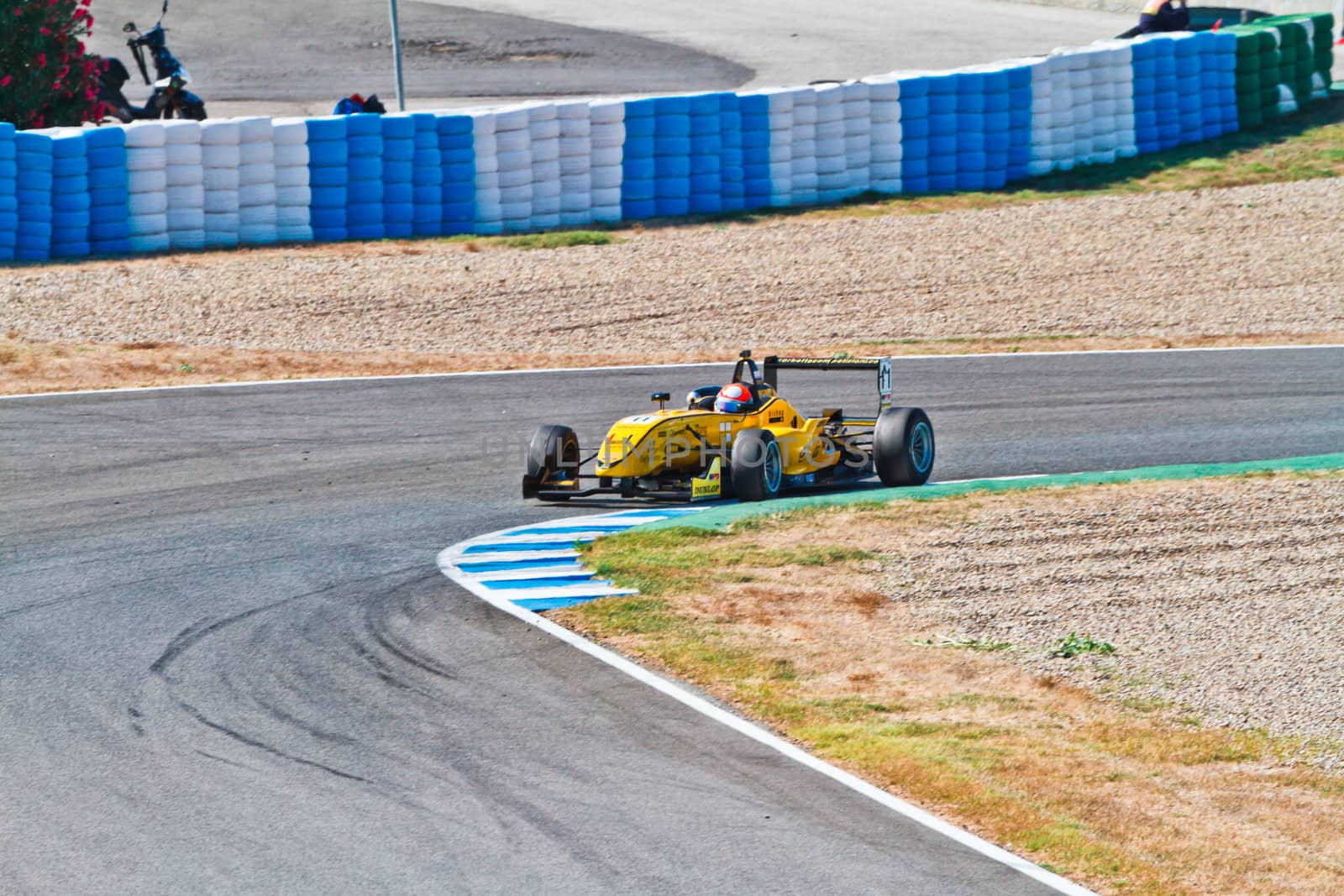 JEREZ DE LA FRONTERA, SPAIN - OCT 16: Matteo Torta of Corbetta Competizioni  races on European F3 championship on October 16 , 2011, in Jerez de la Frontera , Spain