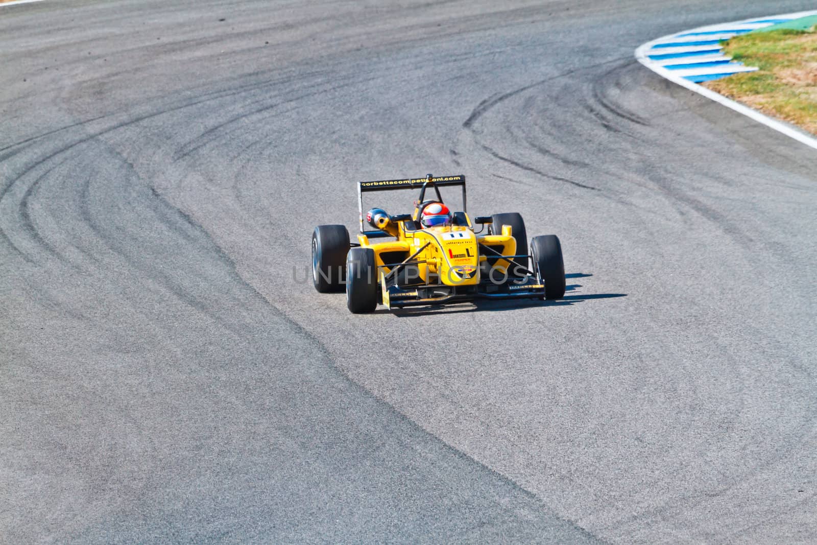 JEREZ DE LA FRONTERA, SPAIN - OCT 16: Matteo Torta of Corbetta Competizioni  races on European F3 championship on October 16 , 2011, in Jerez de la Frontera , Spain