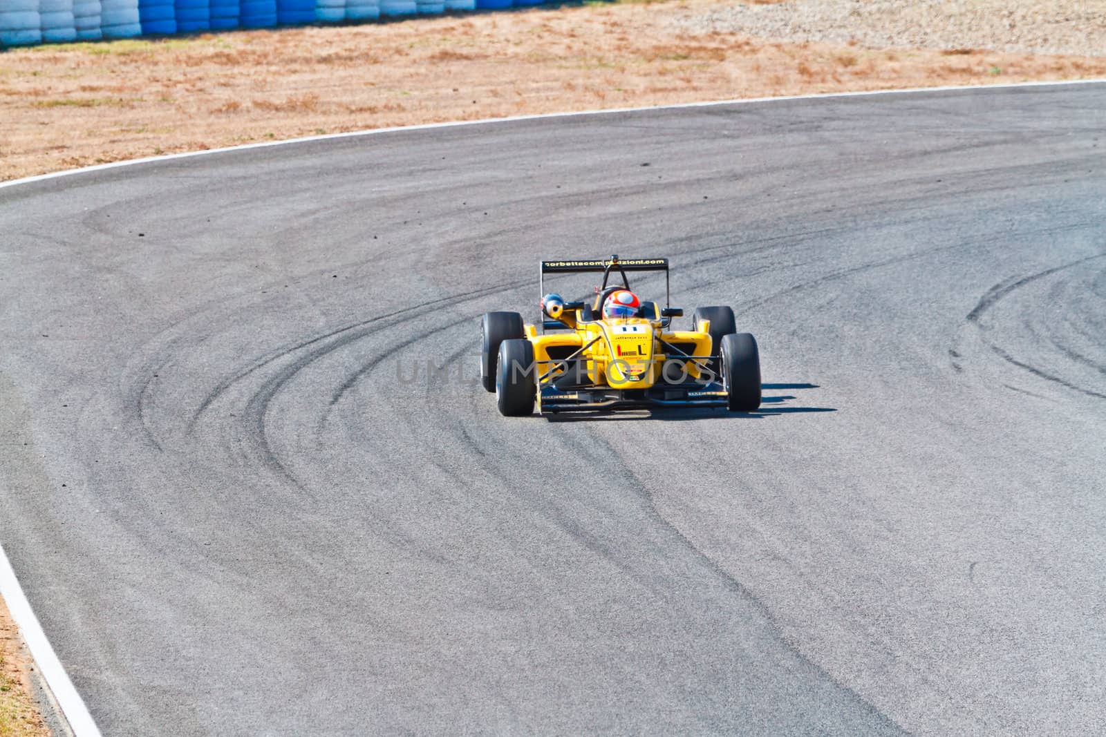 JEREZ DE LA FRONTERA, SPAIN - OCT 16: Matteo Torta of Corbetta Competizioni  races on European F3 championship on October 16 , 2011, in Jerez de la Frontera , Spain
