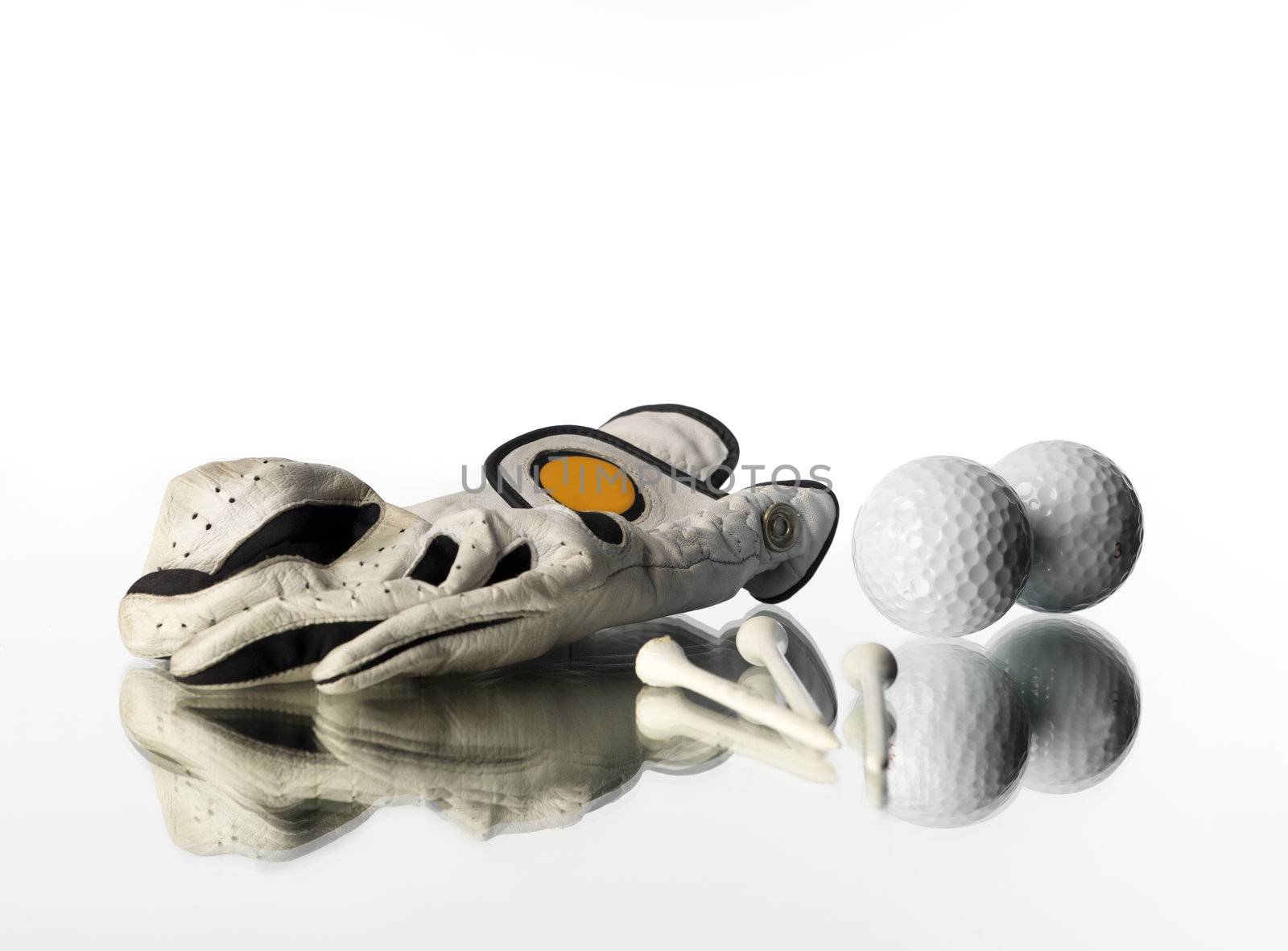 Golf Objects on white background