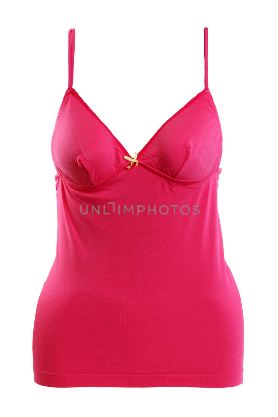 Red feminine tanktop insulated on white background