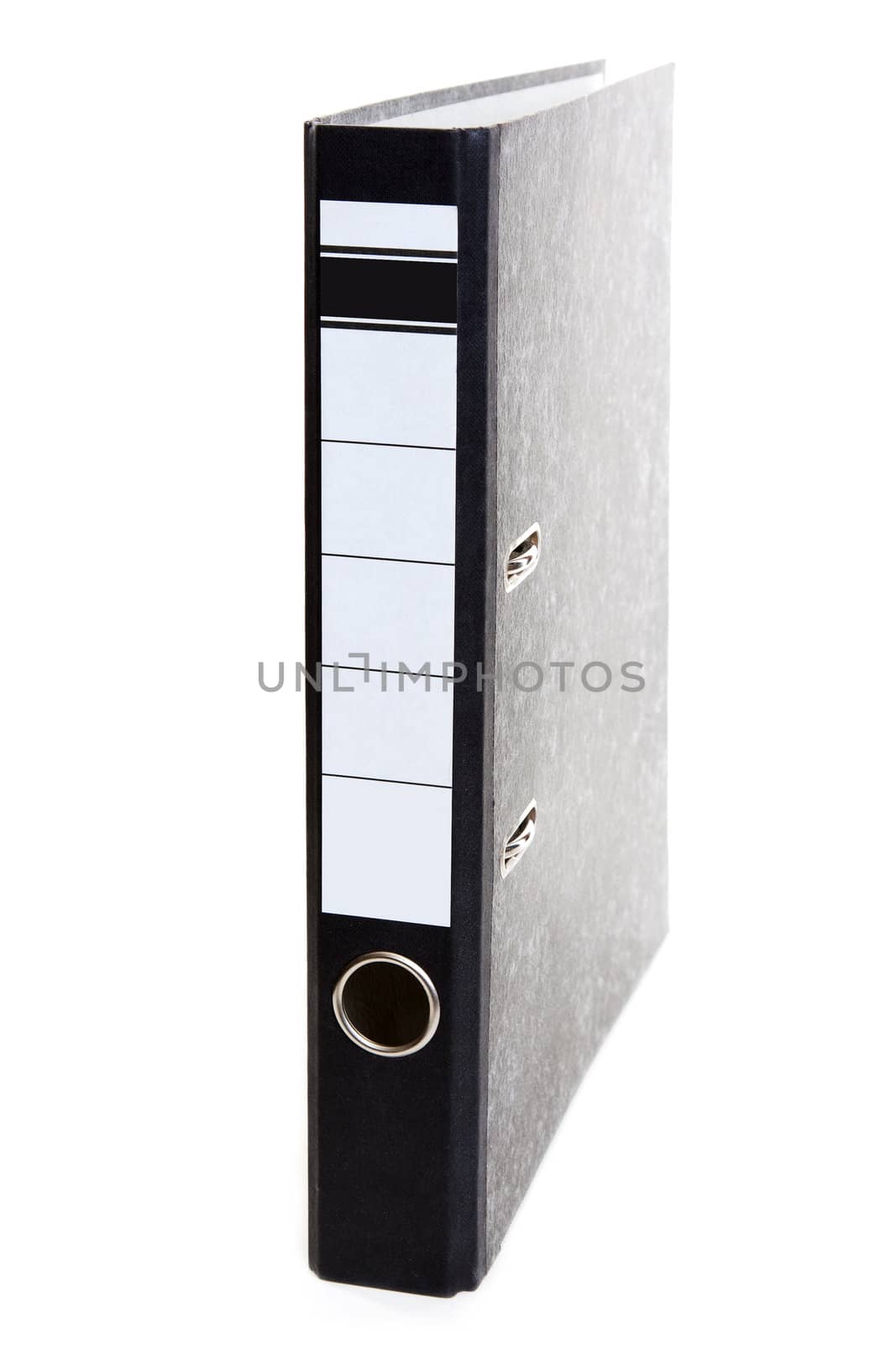 Dark gray office folder on a white background