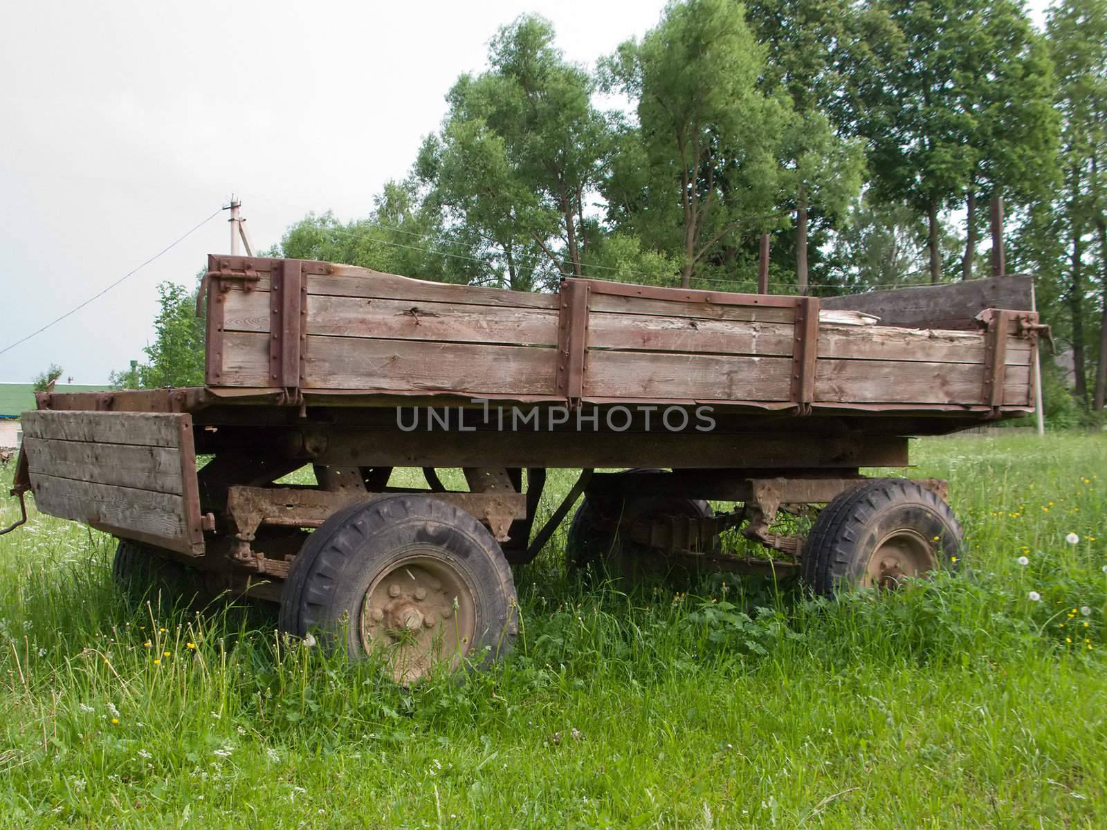 Farm land transportation old wheel cart vehicle