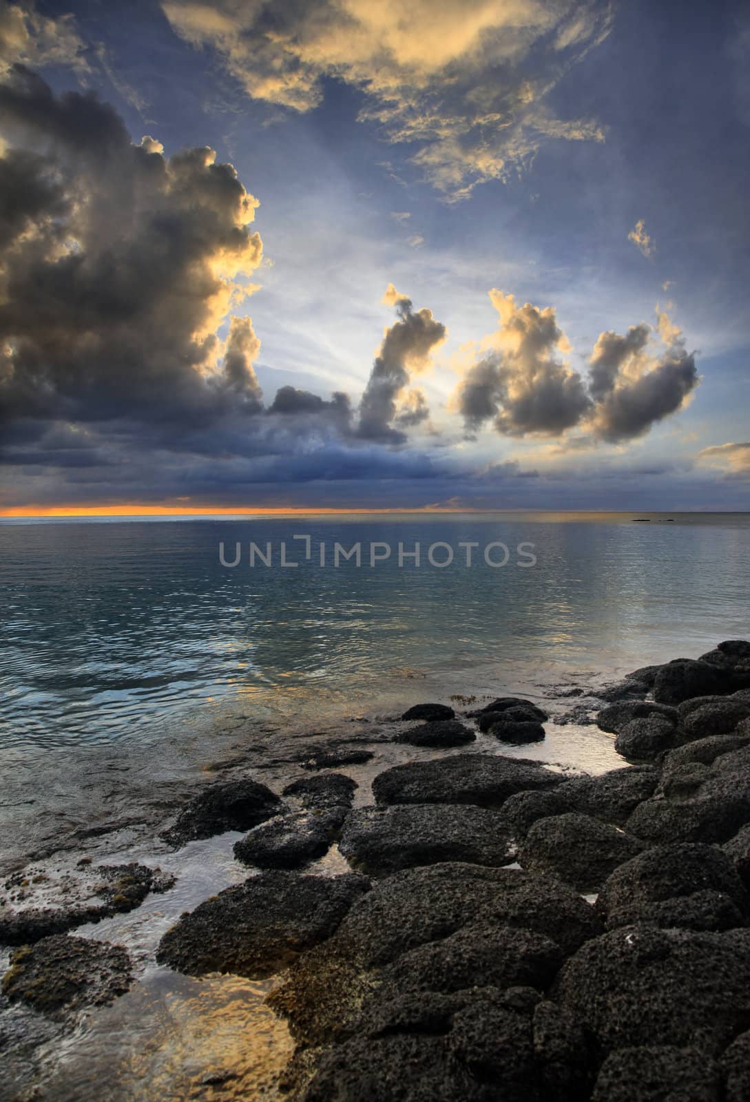 Amazing Tropical Sunsets. Mauritius, Indian Ocean