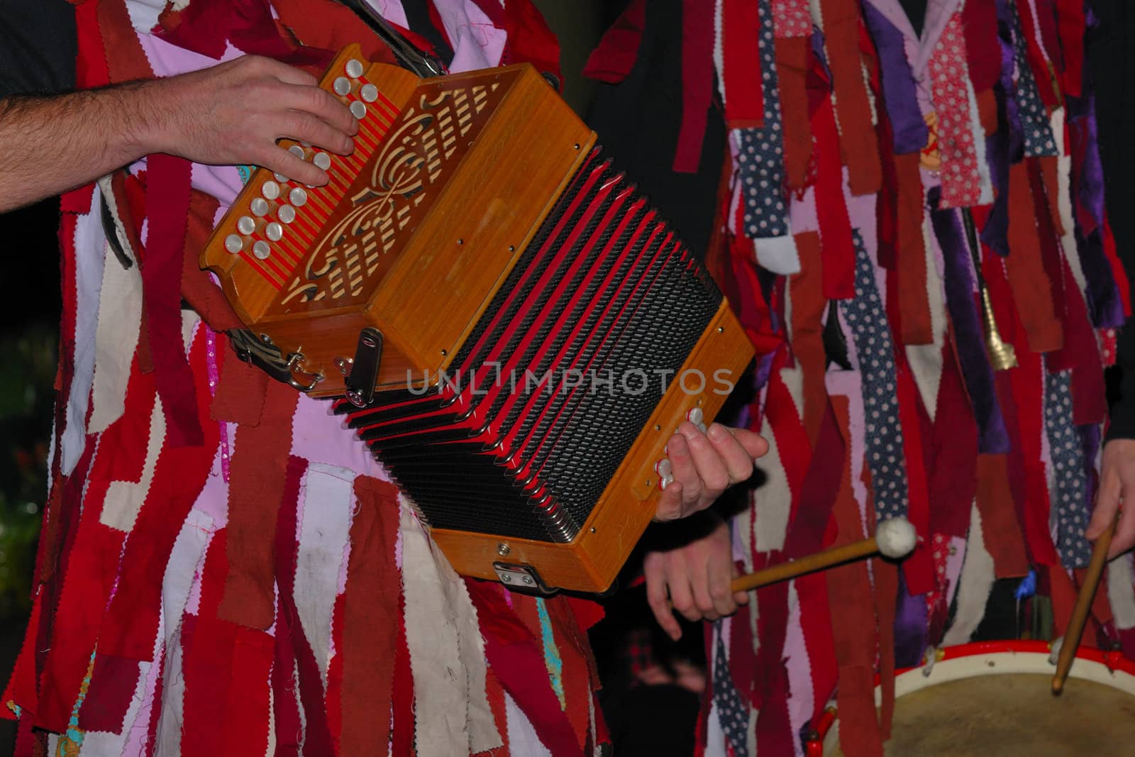 traditional accordian and morris dance players