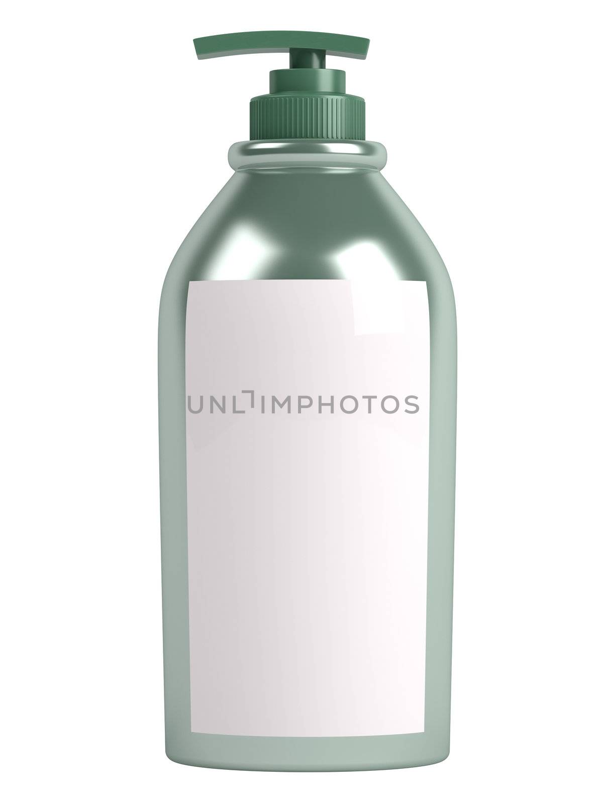 Green shampoo bottle by AlexanderMorozov