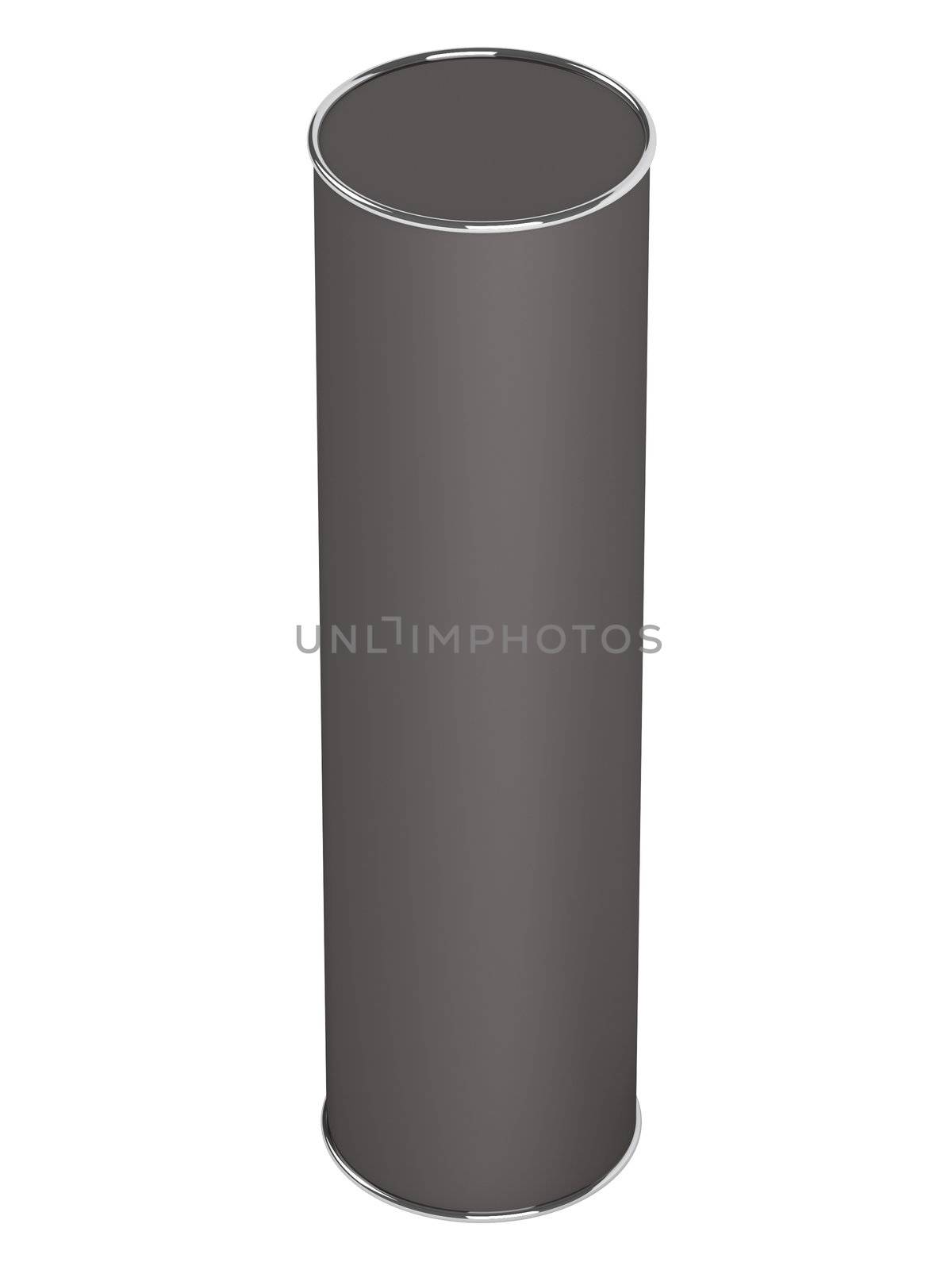 Black tube bottle shanpoo isolated on white background