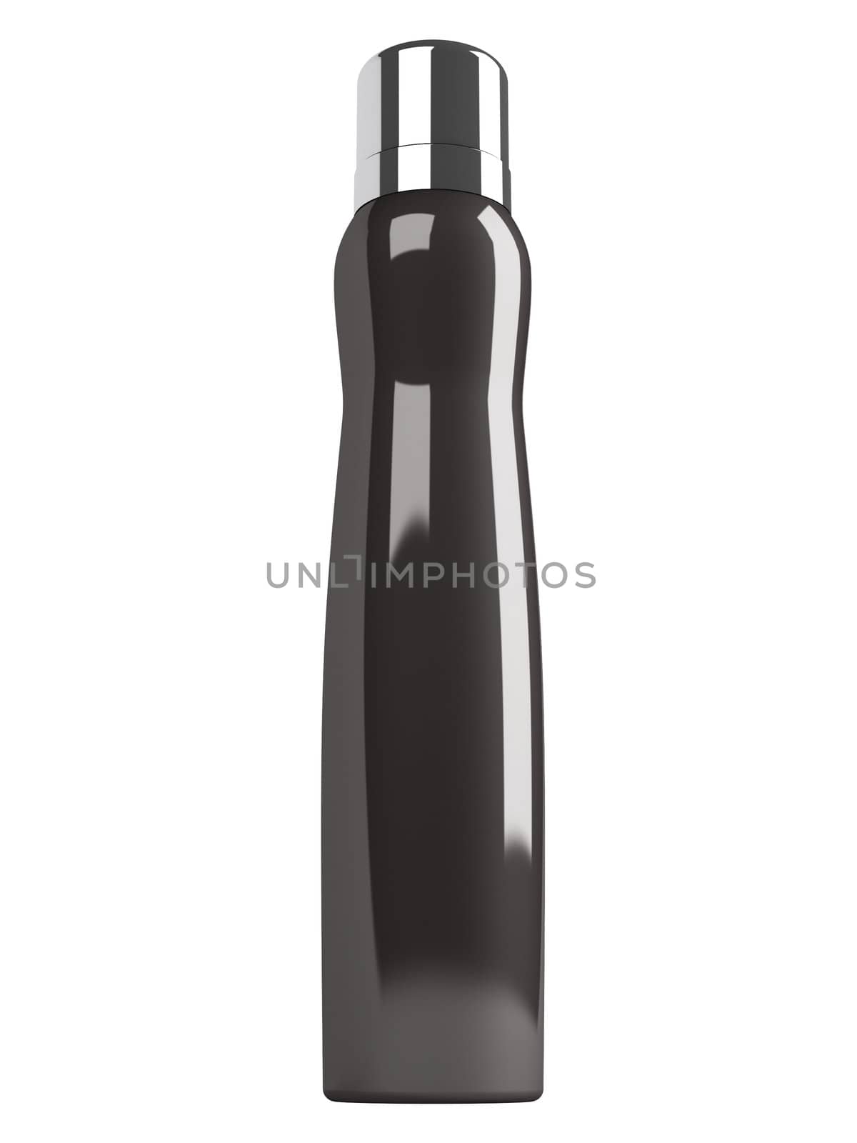 Black bottle  isolated on white background