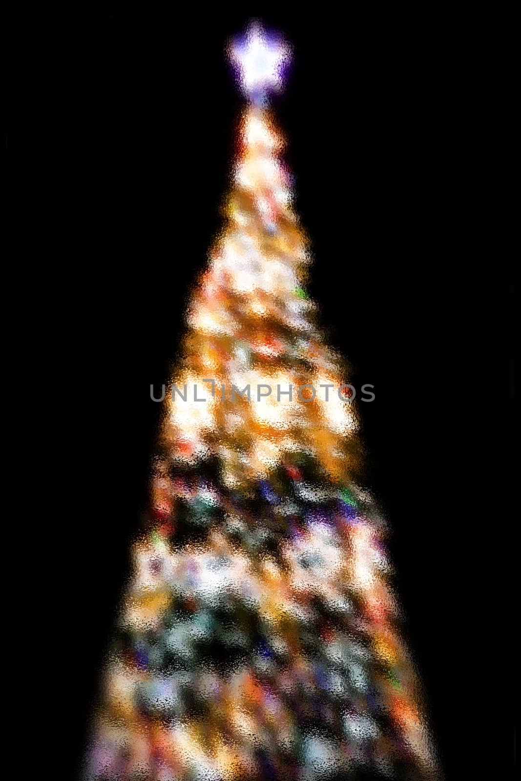 Blurred christmas tree holiday decoration ornament