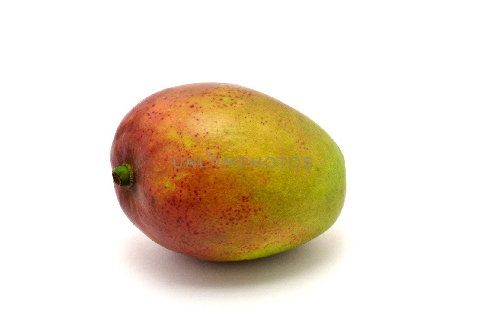 Single mango over the white background