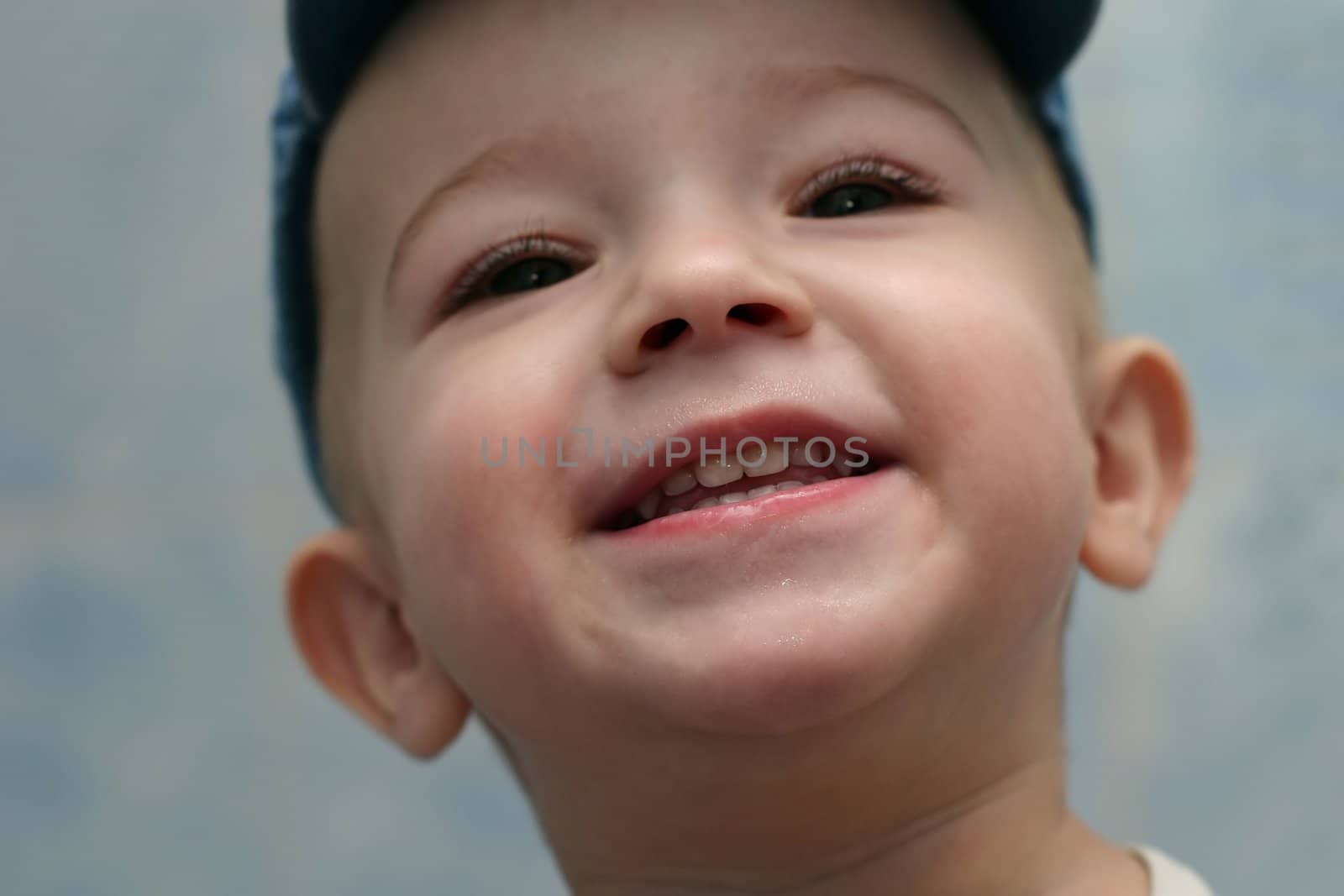 Little child smiling for happiness and fun