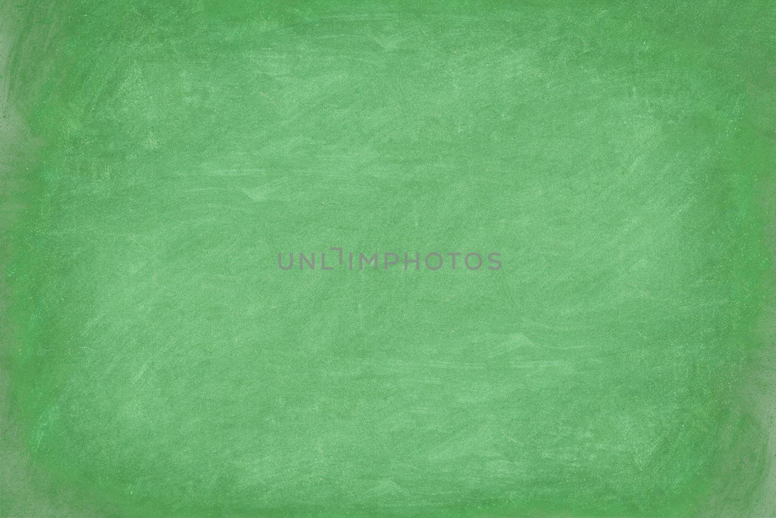 Green chalkboard / blackboard texture background closeup. Well textured closeup texture of blank empty green blackboard.