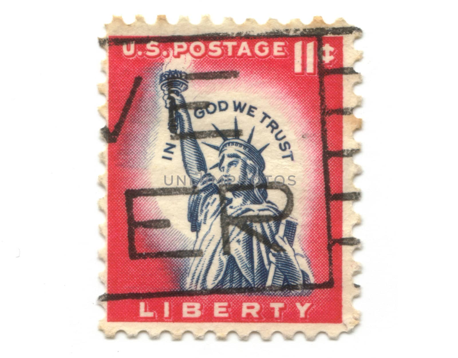 old postage stamp from USA Liberty - 11 cent