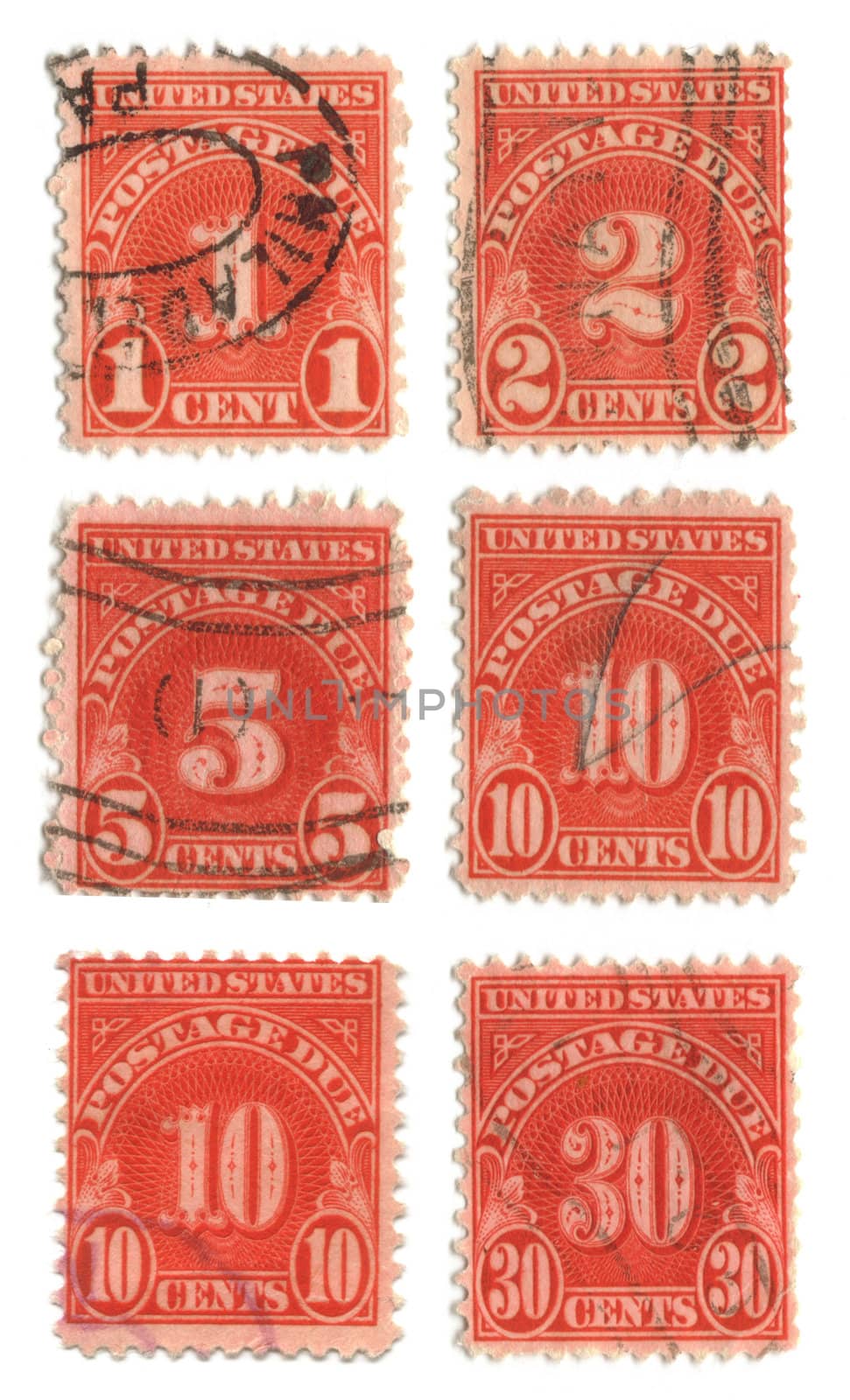old postage stamps from USA -