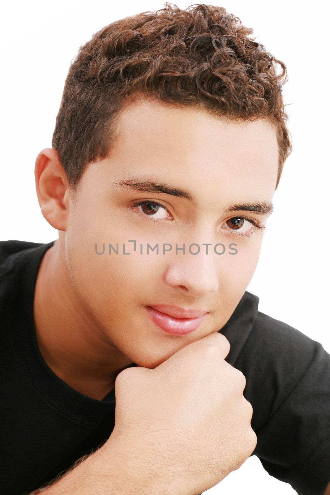 Portrait of young caucasian teenager