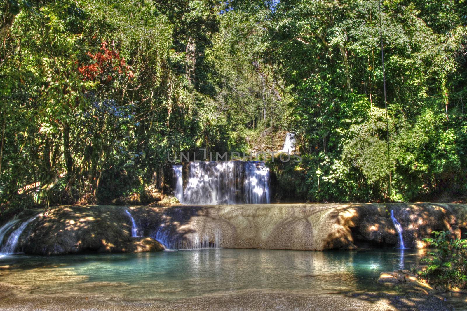 YJ falls in Jamaica with water pools