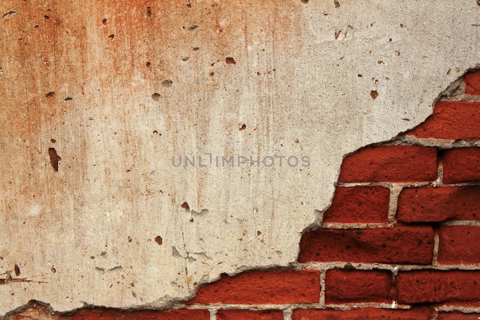 Background cracked concrete brick wall