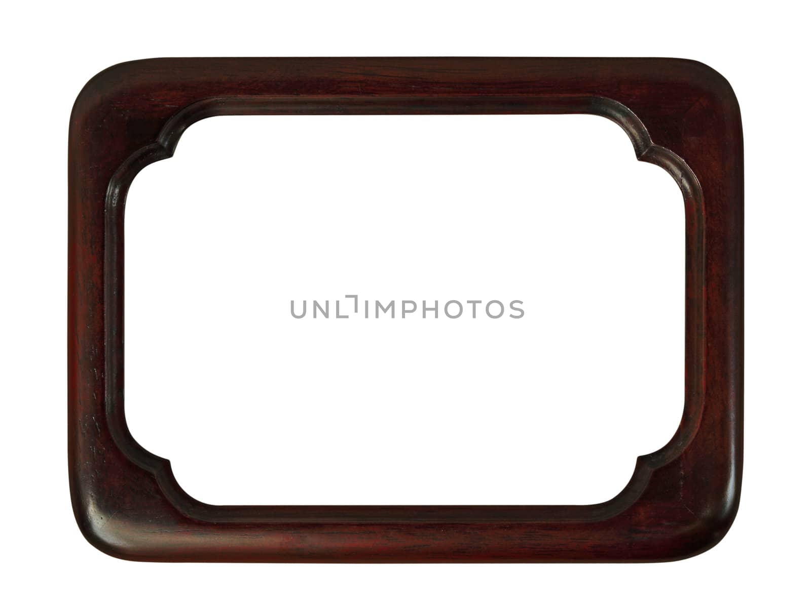 A rectangular wooden picture frame