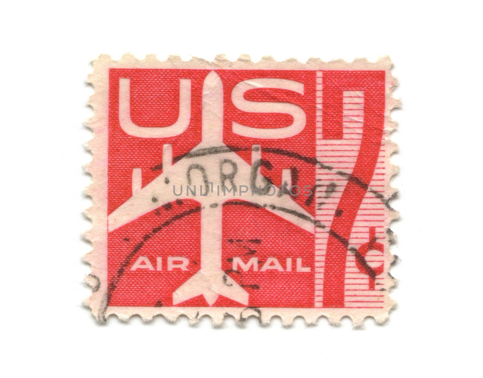 Old postage stamps from USA 7 cent 