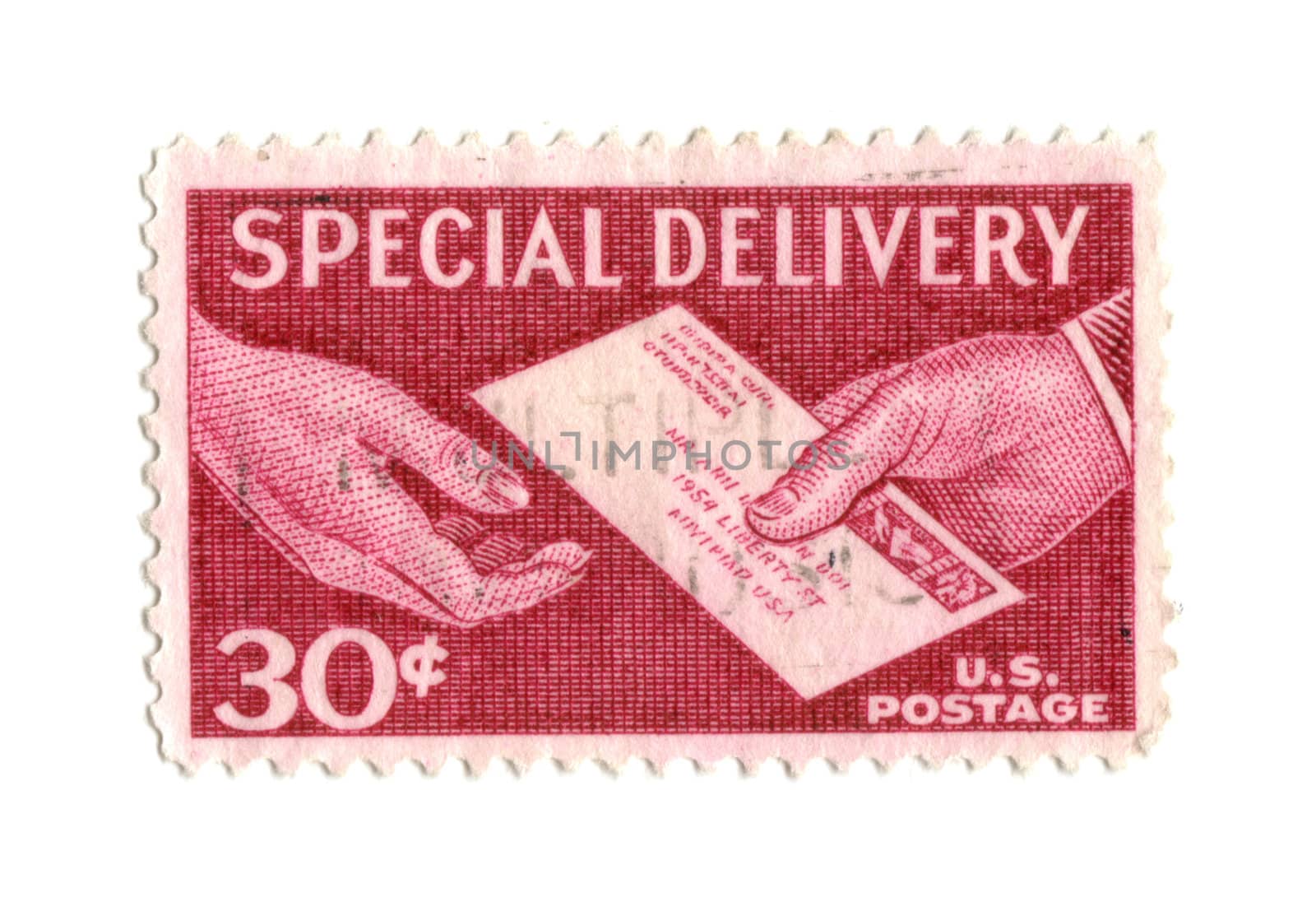 Old postage stamp from USA 30 cent - Special delivery