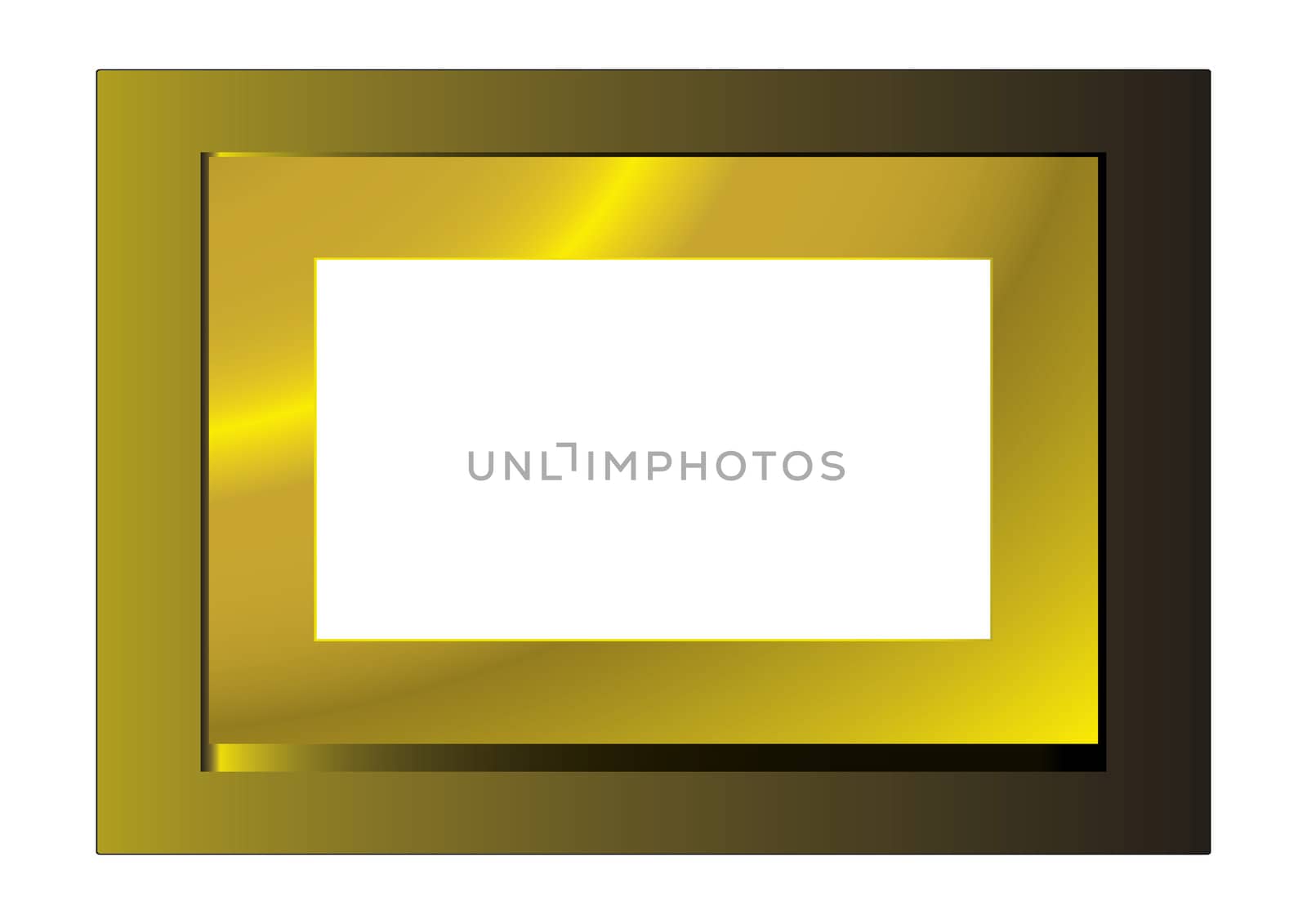 Gold metal frame with space for your own photograph