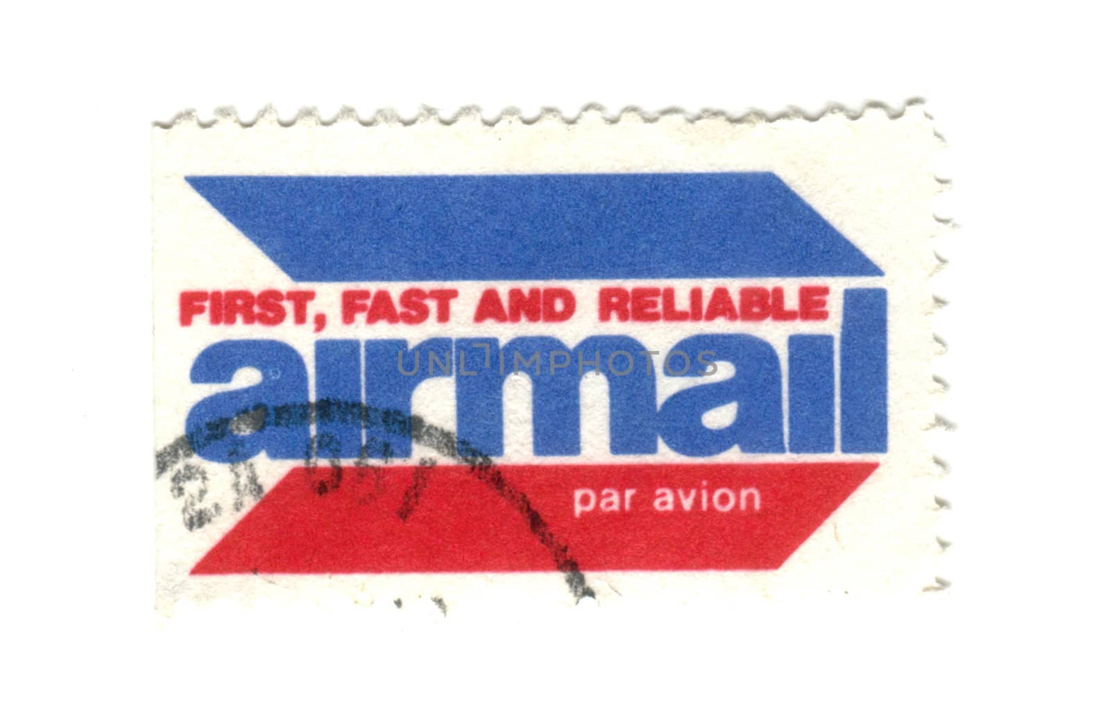 old postage stamp from USA Airmail - par avion