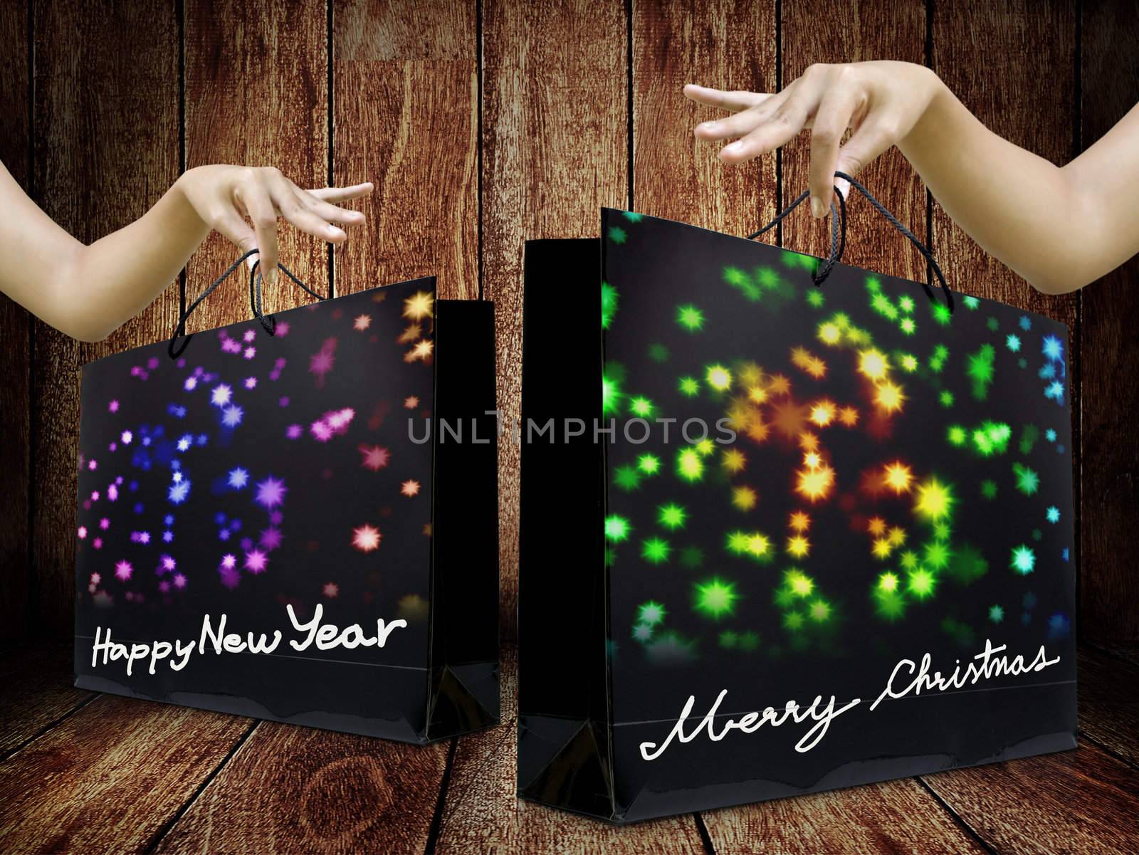 Shopping bag for holiday event  by pixbox77