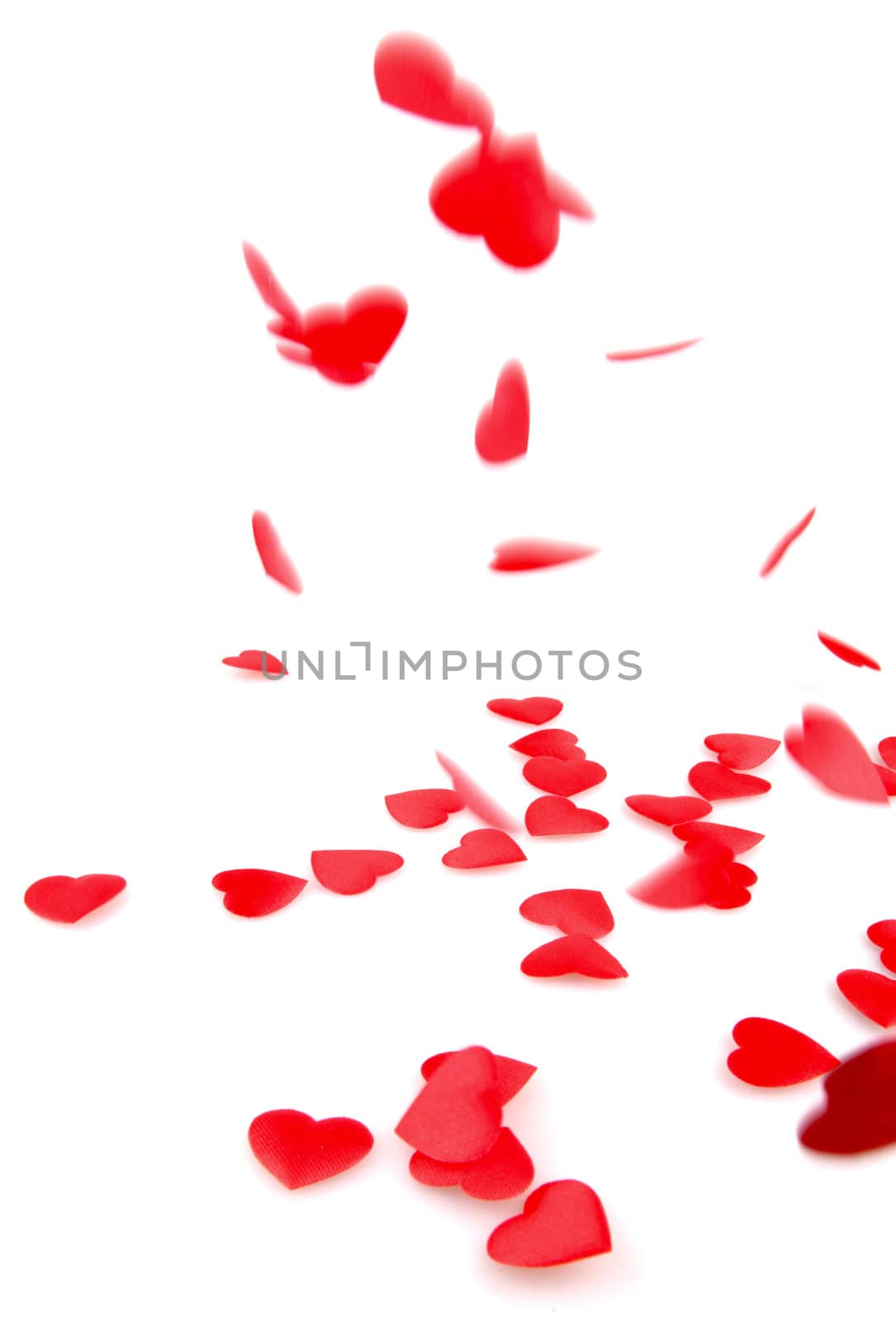 Red hearts confetti by nenov